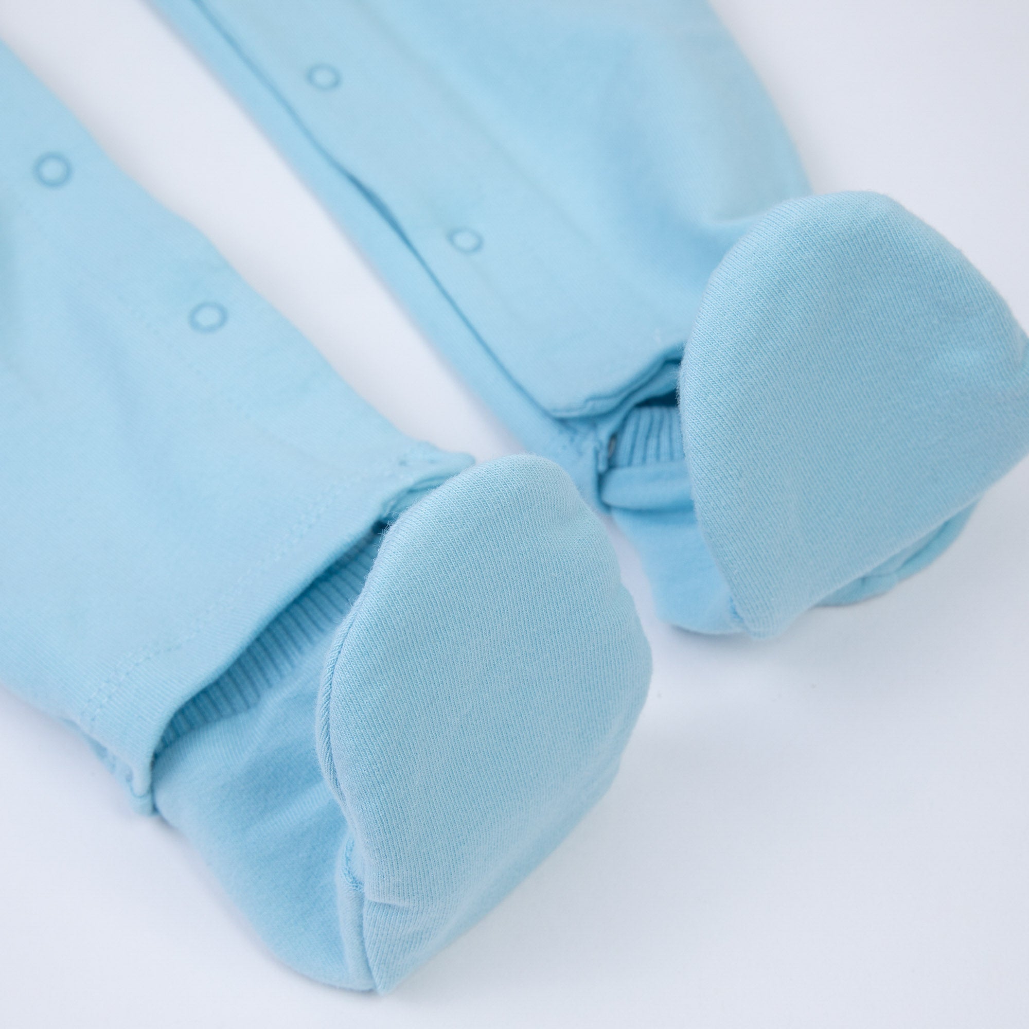 Baby Boys & Girls Blue Logo Cotton Babysuit