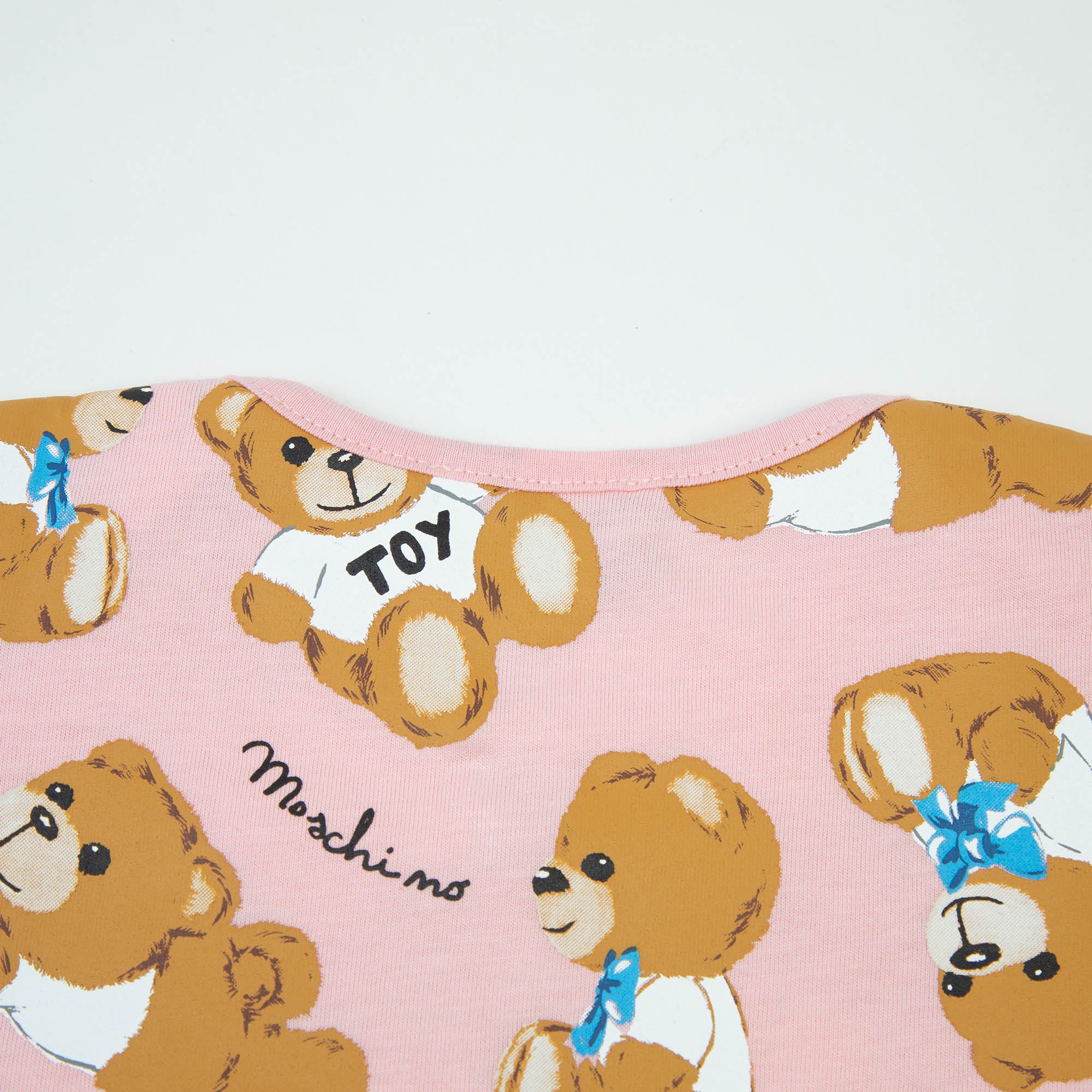 Baby Girls Pink Printed Cotton Babysuit
