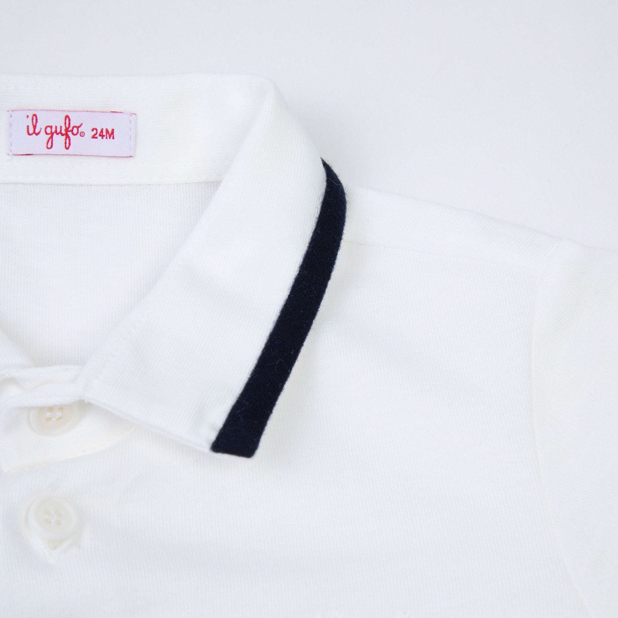 Baby Boys White Cotton Babysuit