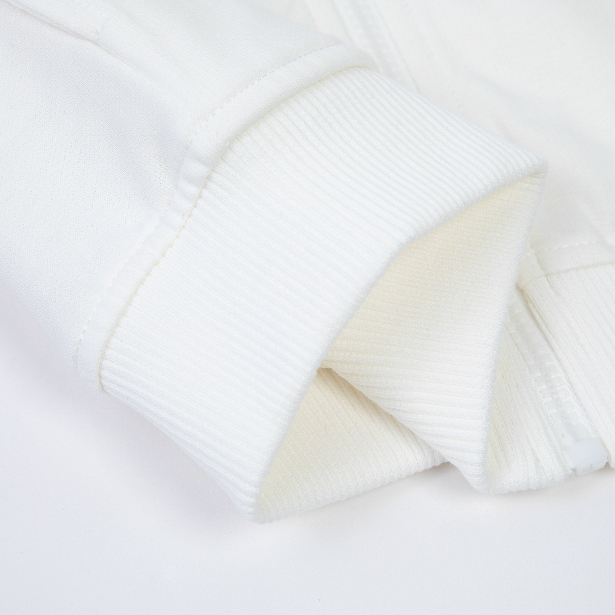 Baby Boys & Girls White Cotton Zipped Top