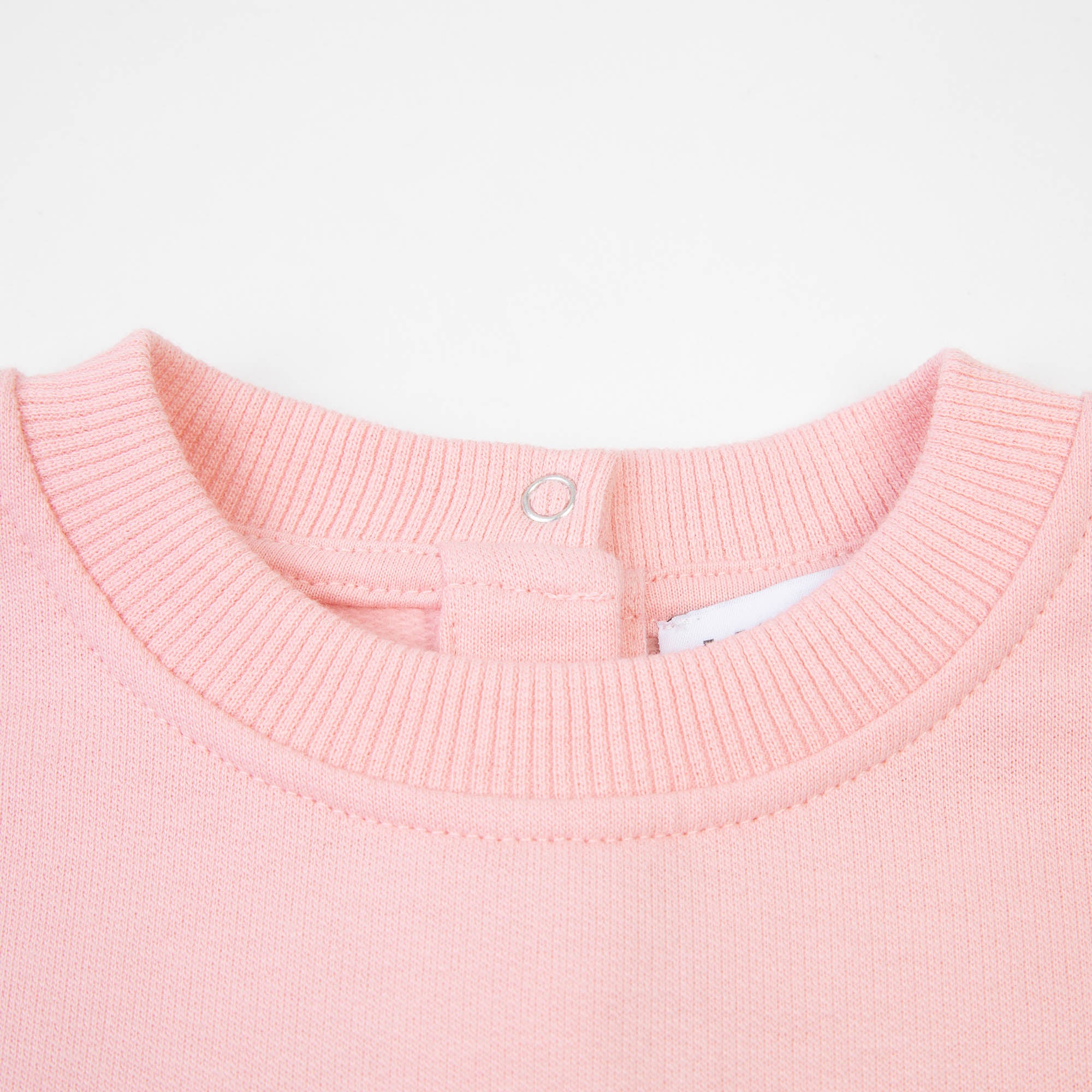Baby Boys & Girls Pink Logo Cotton Sweatshirt