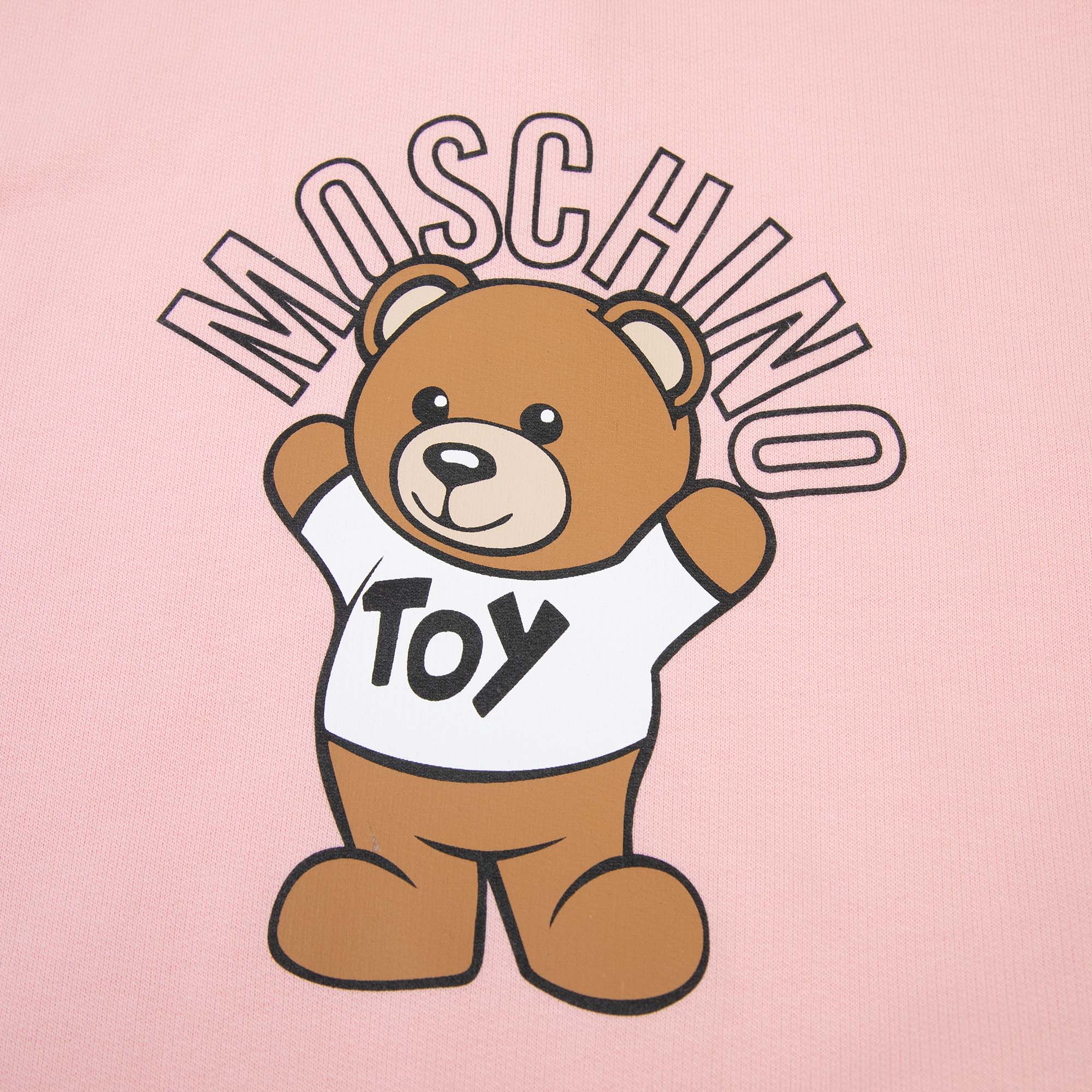 Baby Boys & Girls Pink Logo Cotton Sweatshirt