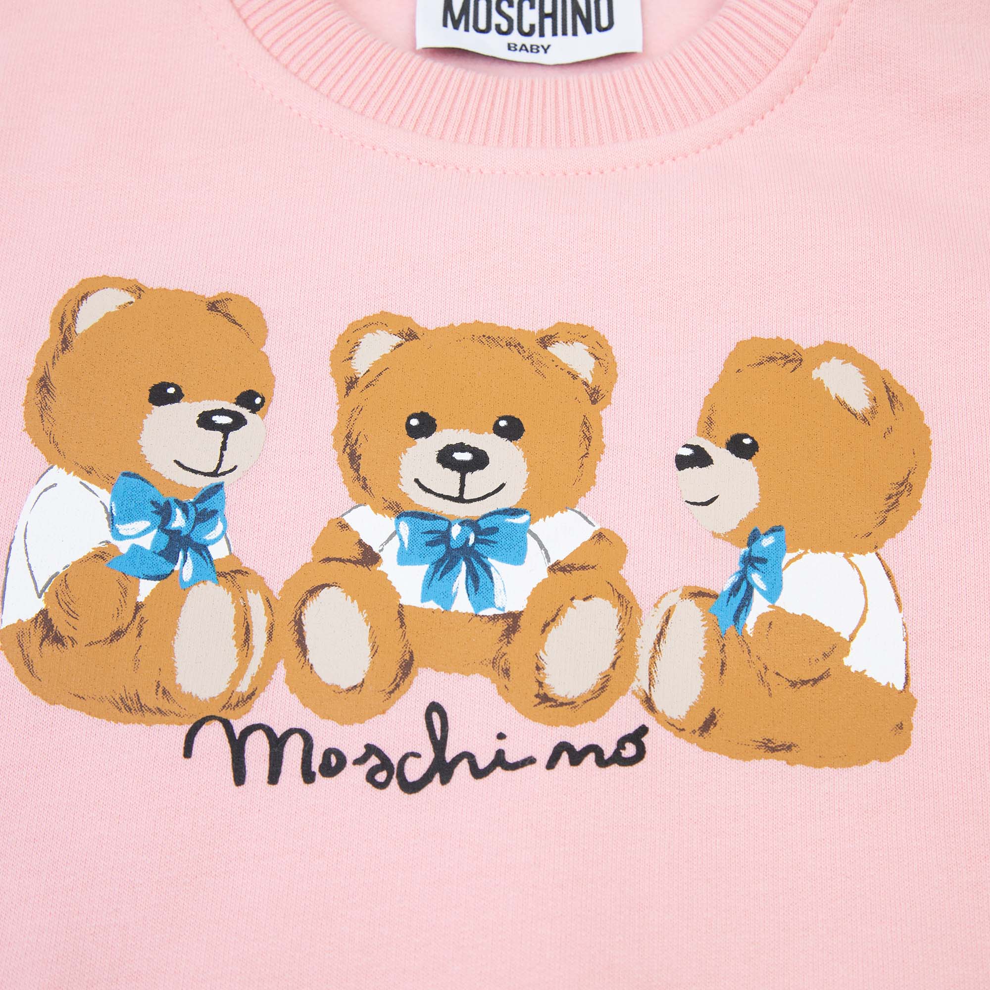 Baby Boys & Girls Pink Printed Cotton Sweatshirt