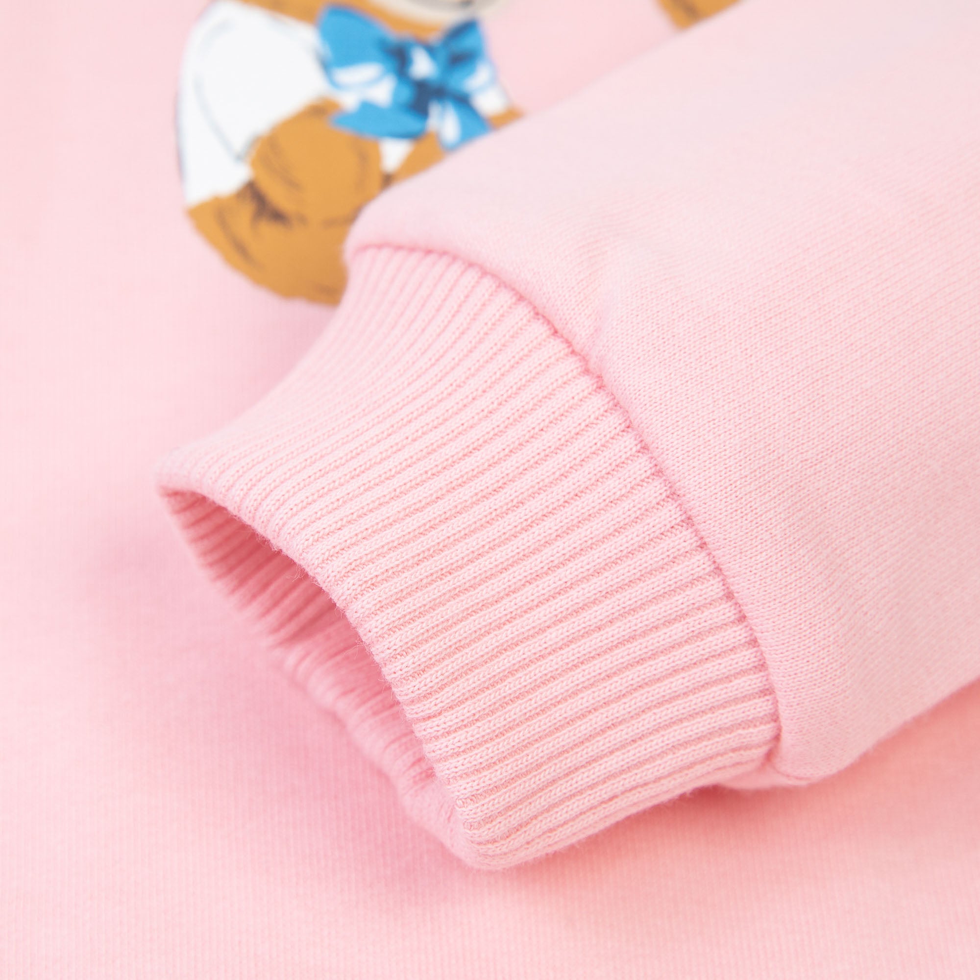 Baby Boys & Girls Pink Printed Cotton Sweatshirt