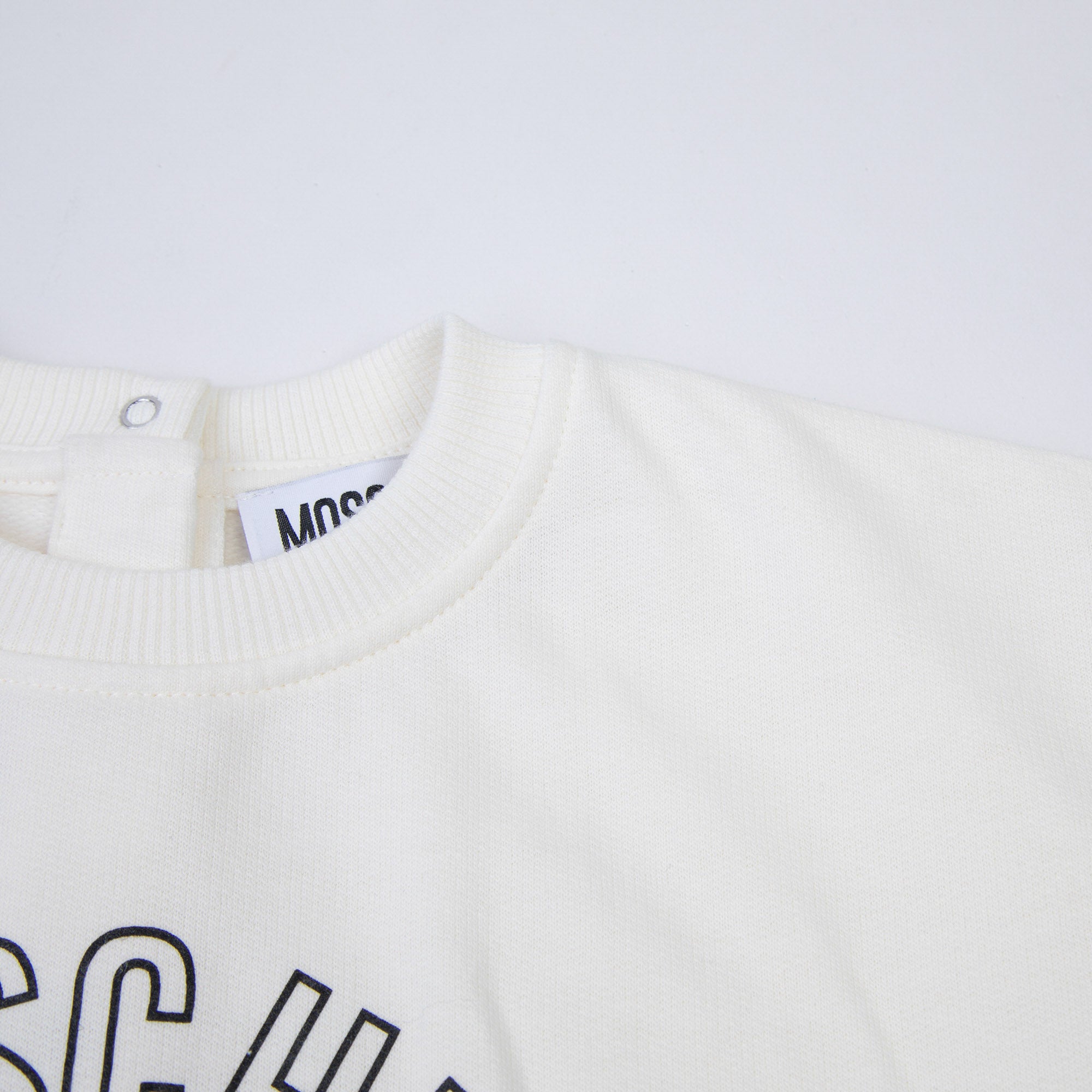 Baby Boys & Girls White Cotton Sweatshirt
