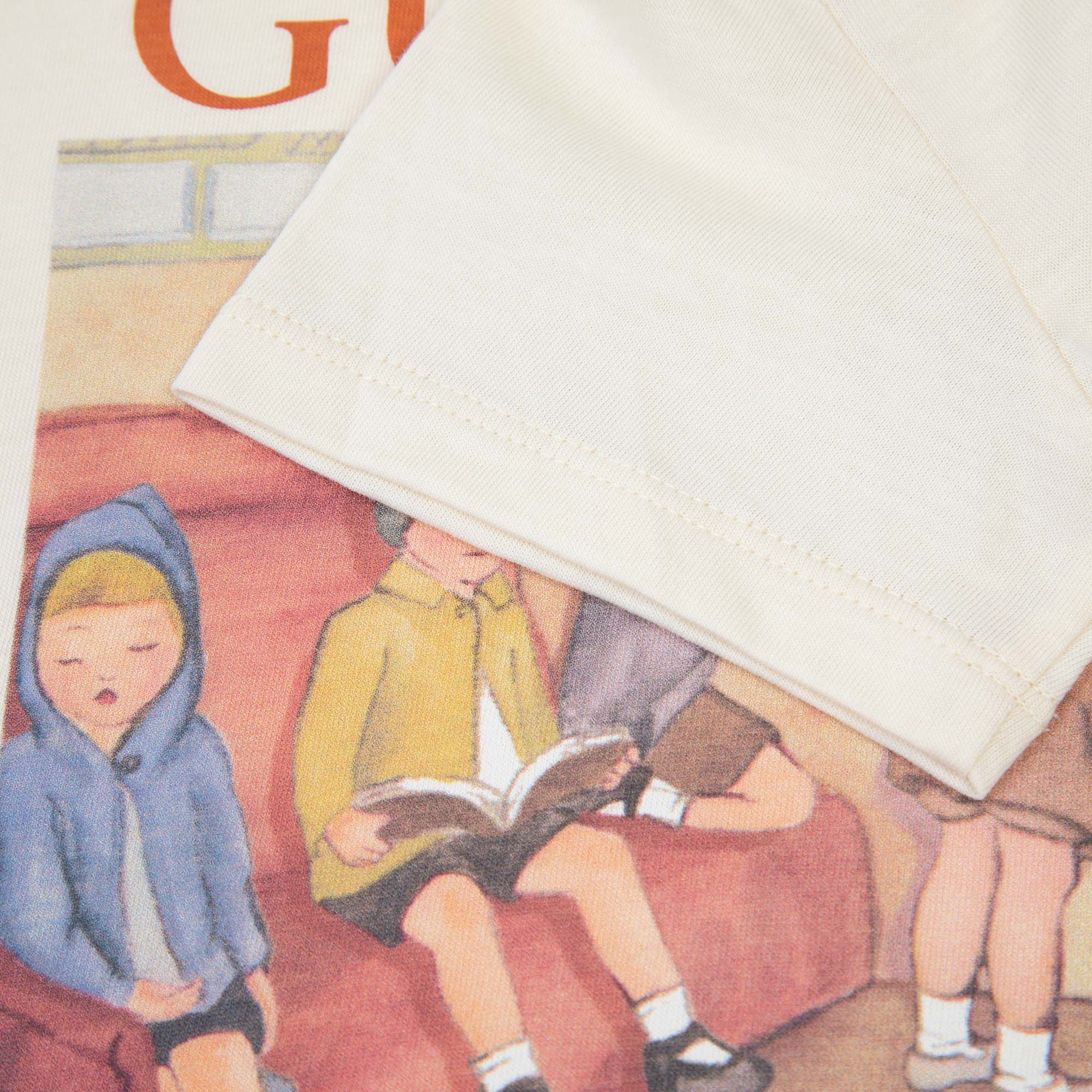 Baby Boys & Girls White Printed Cotton T-Shirt