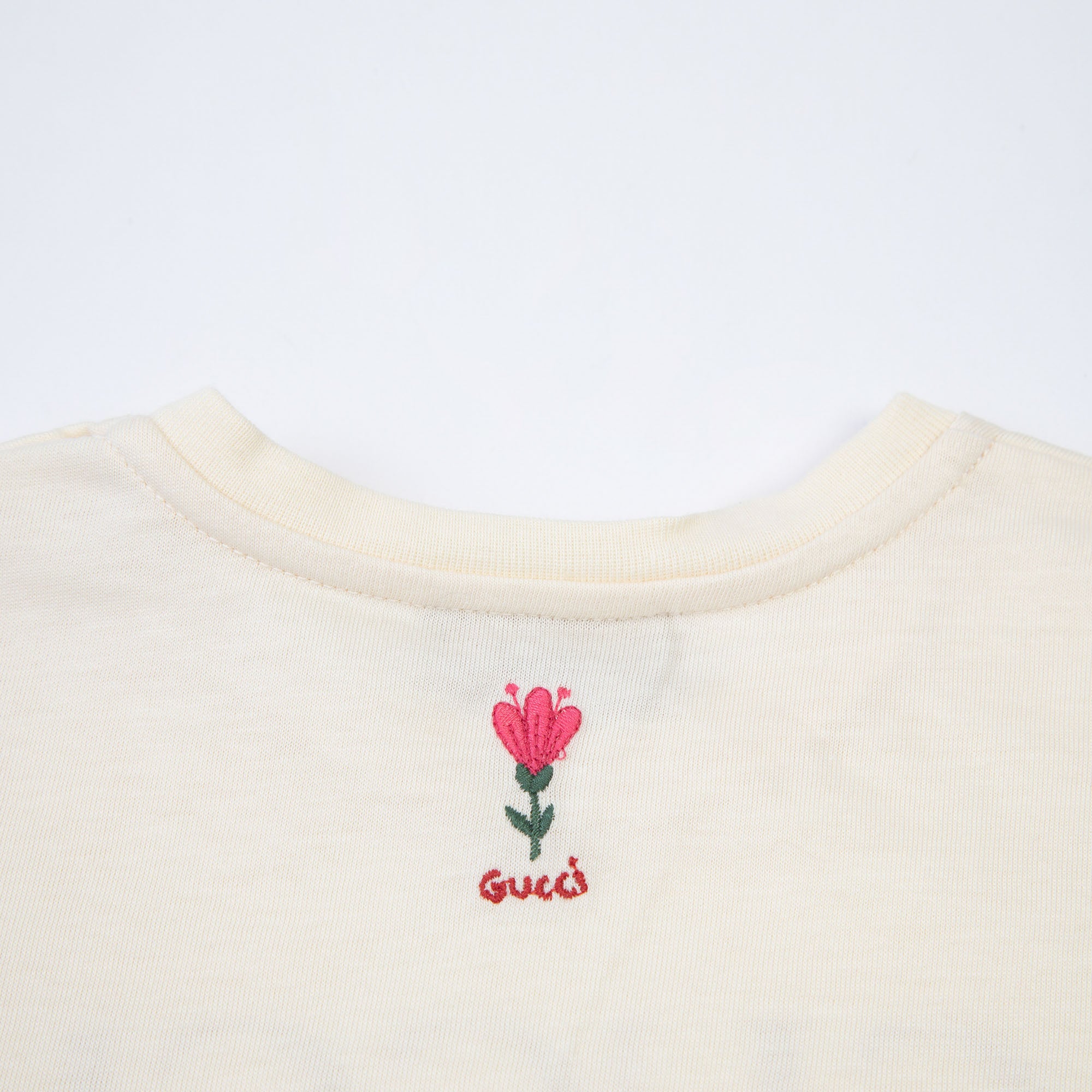 Baby Boys & Girls White Printed Cotton T-Shirt