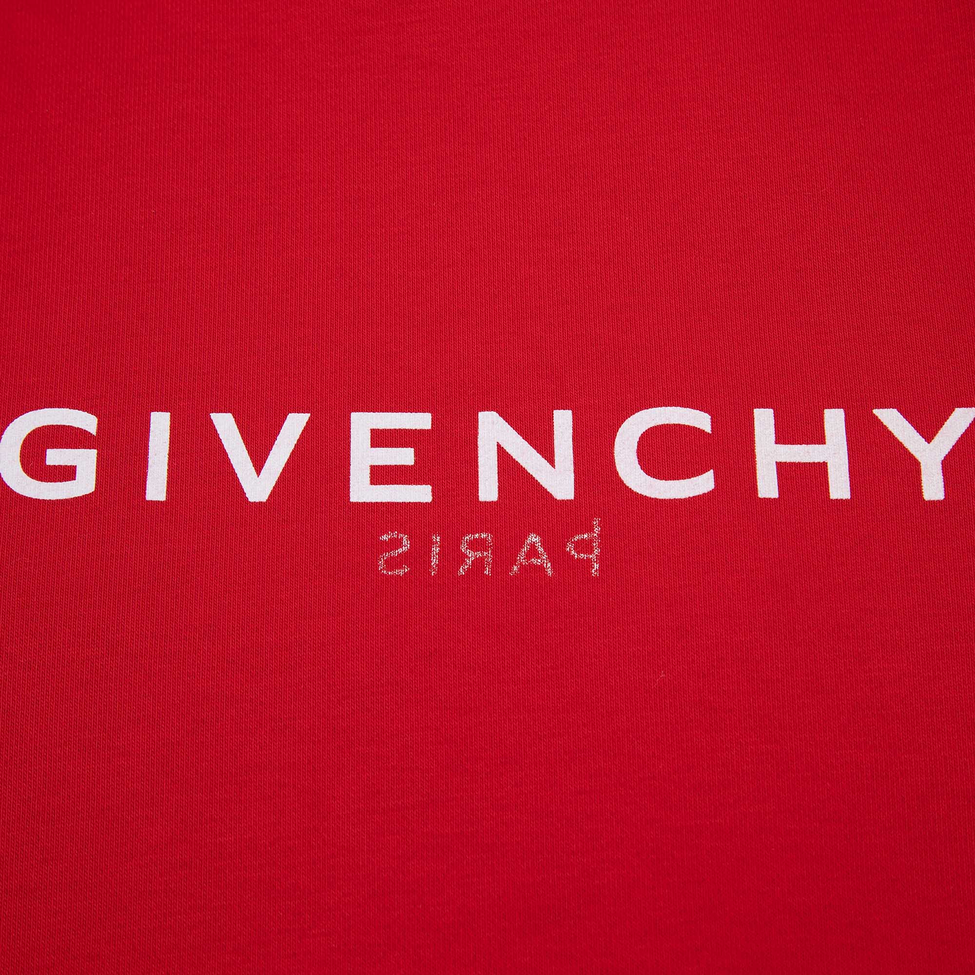 Boys Red Logo Cotton Sweatshirt