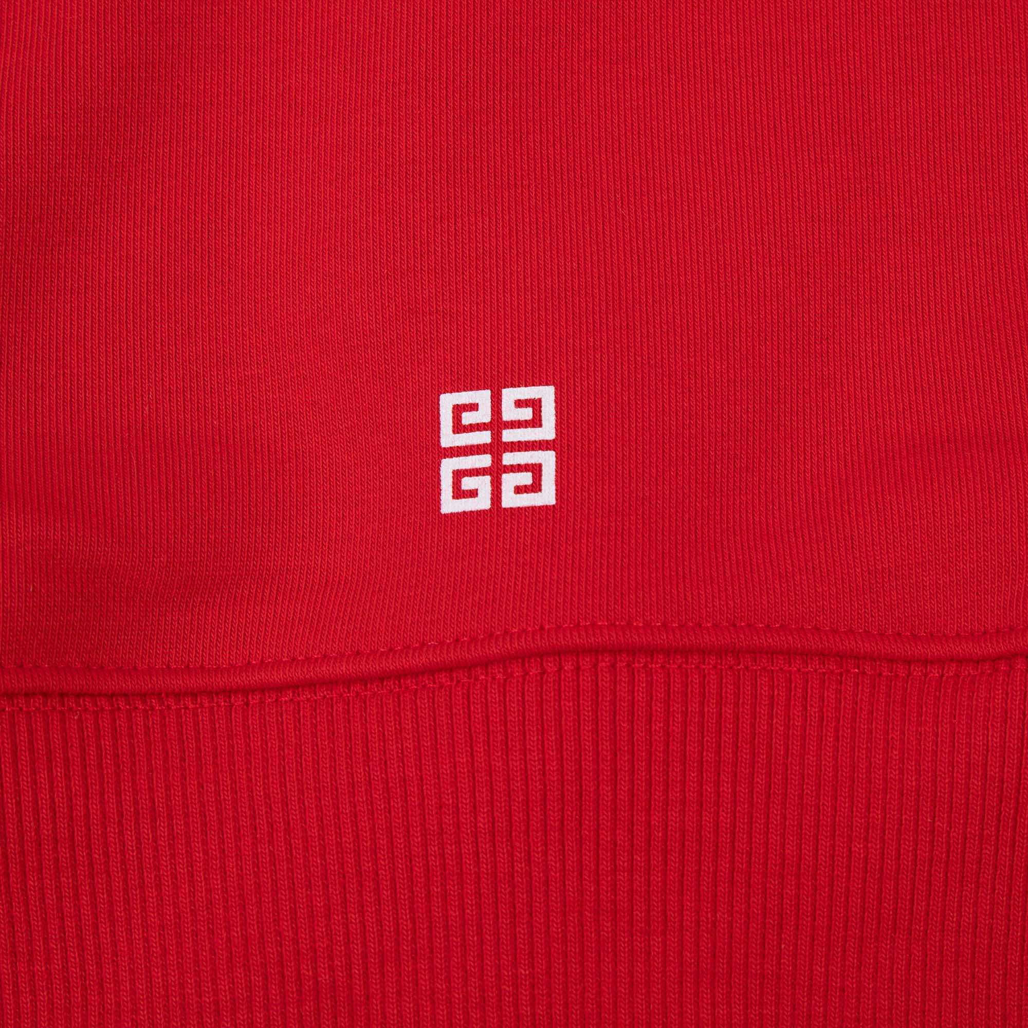 Boys Red Logo Cotton Sweatshirt