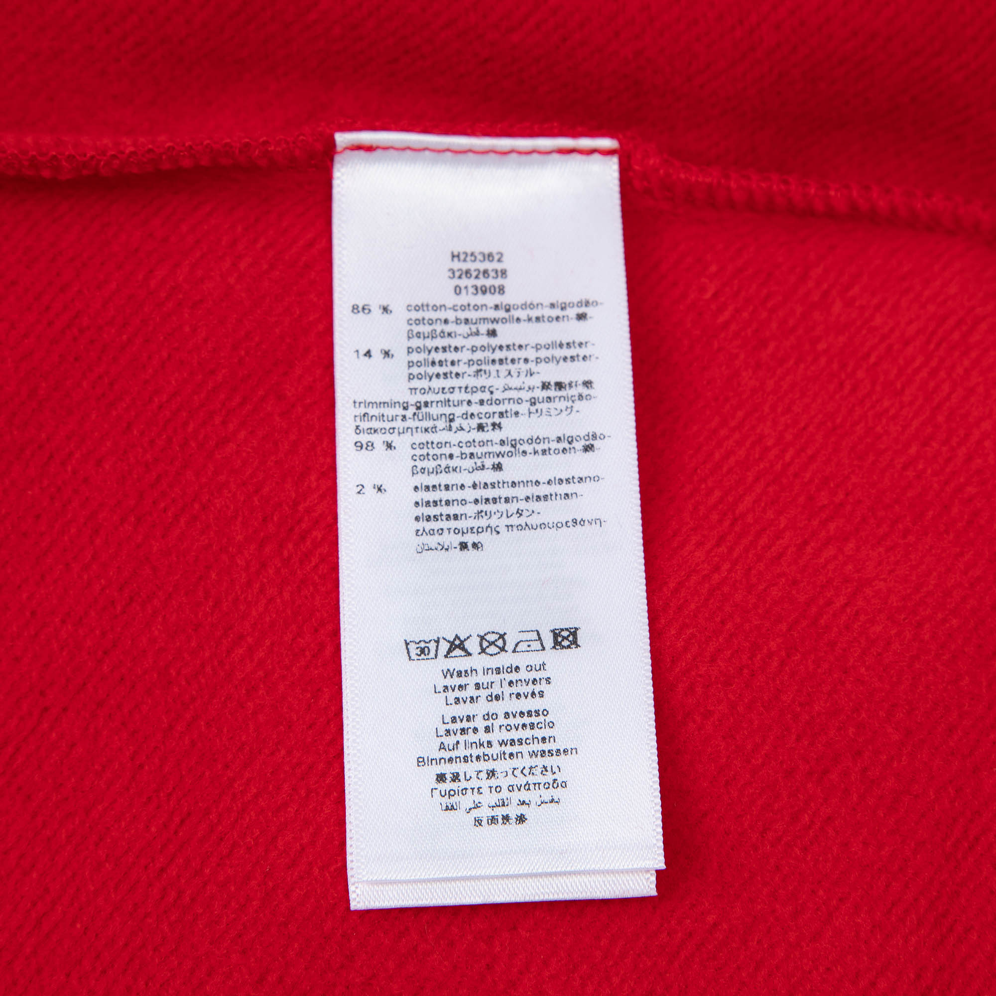 Boys Red Logo Cotton Sweatshirt