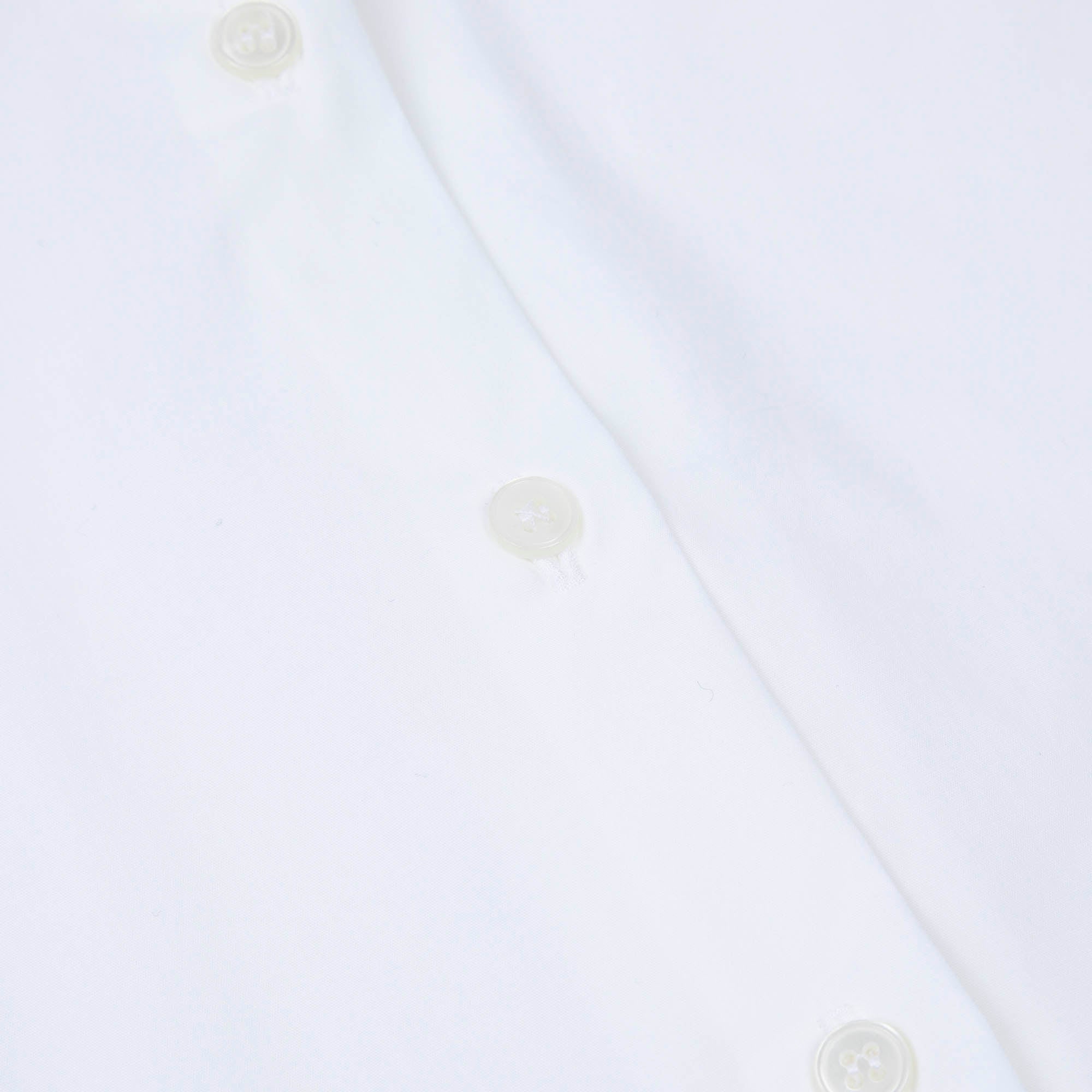 Girls White Ruffle Cotton Shirt