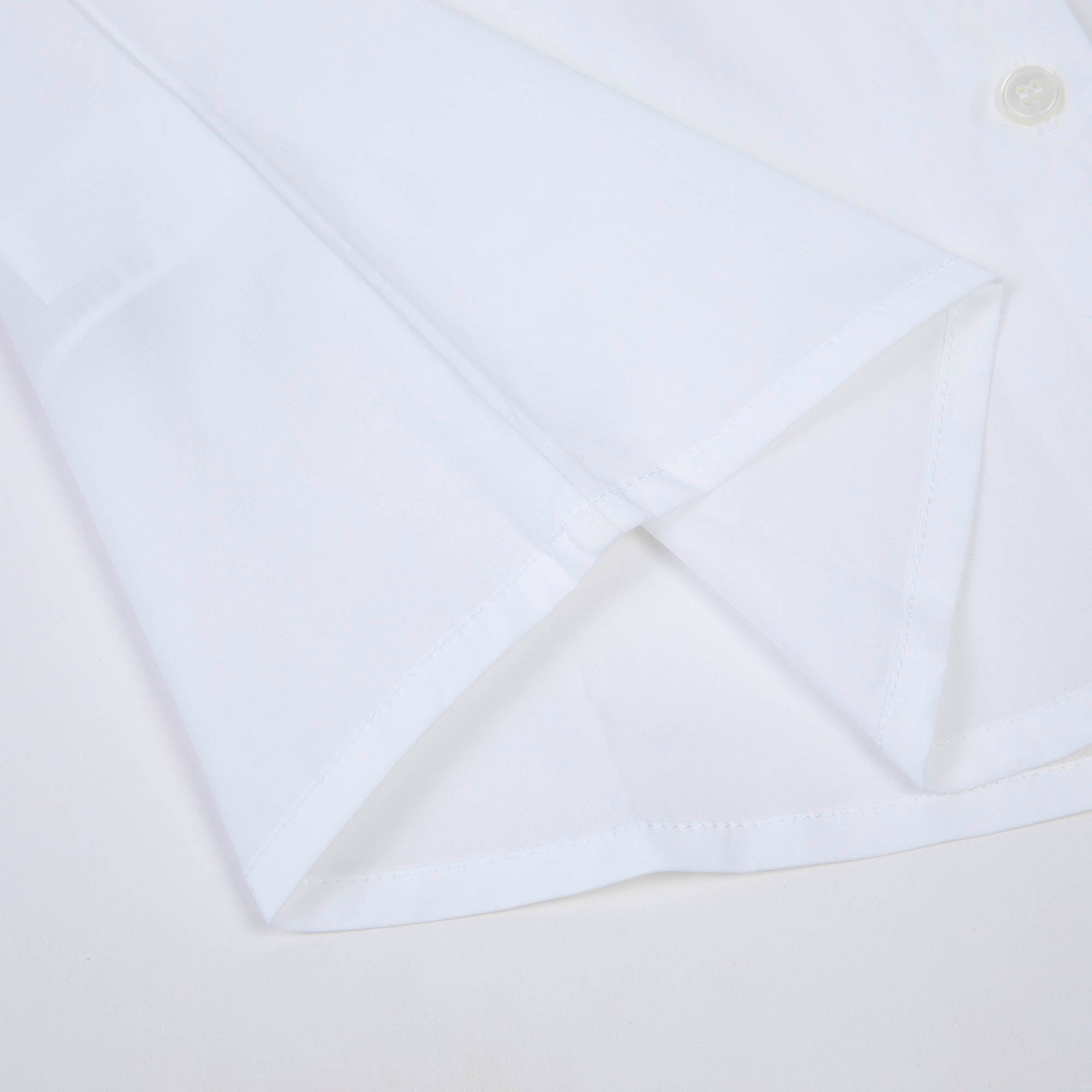 Girls White Ruffle Cotton Shirt