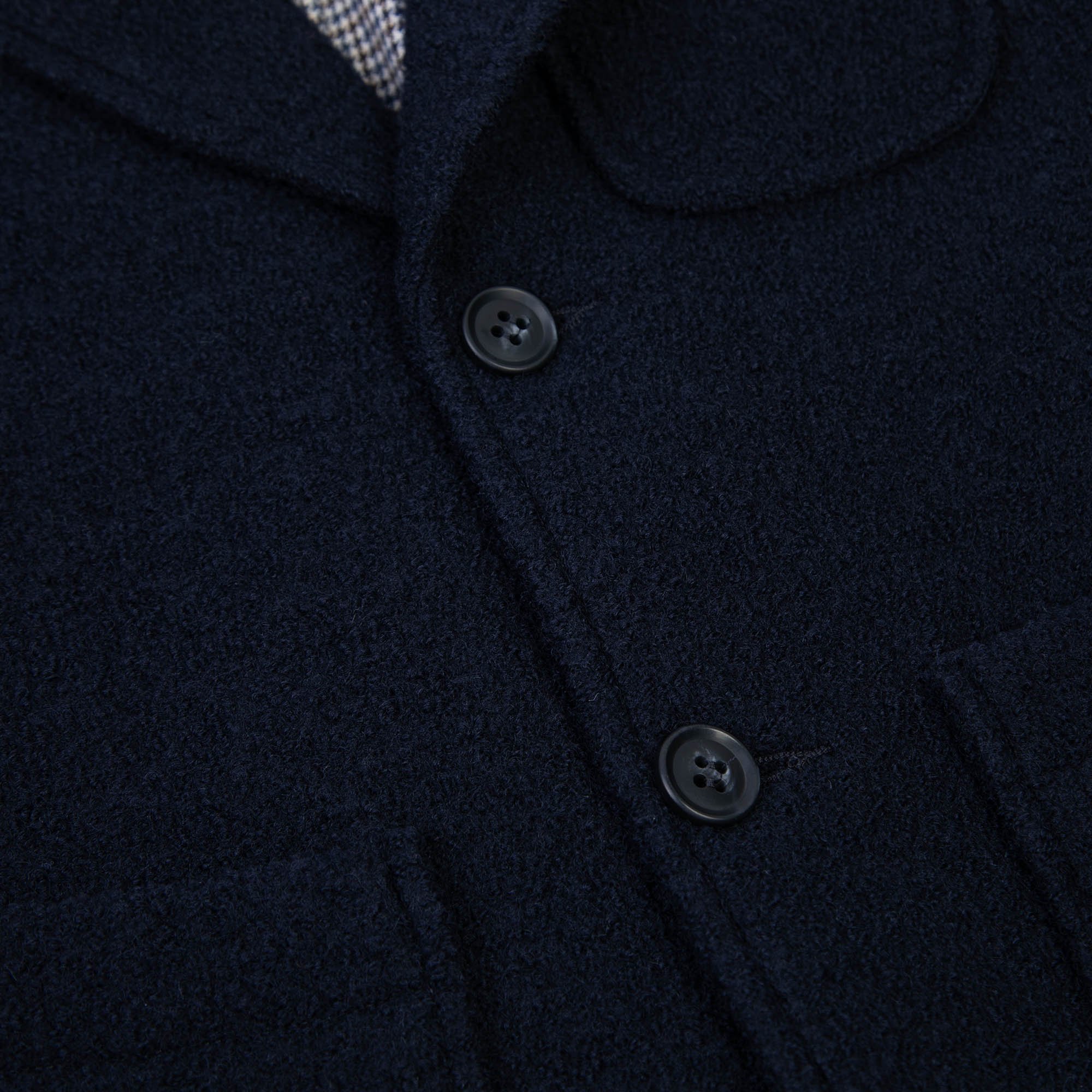 Boys Navy Wool Coat