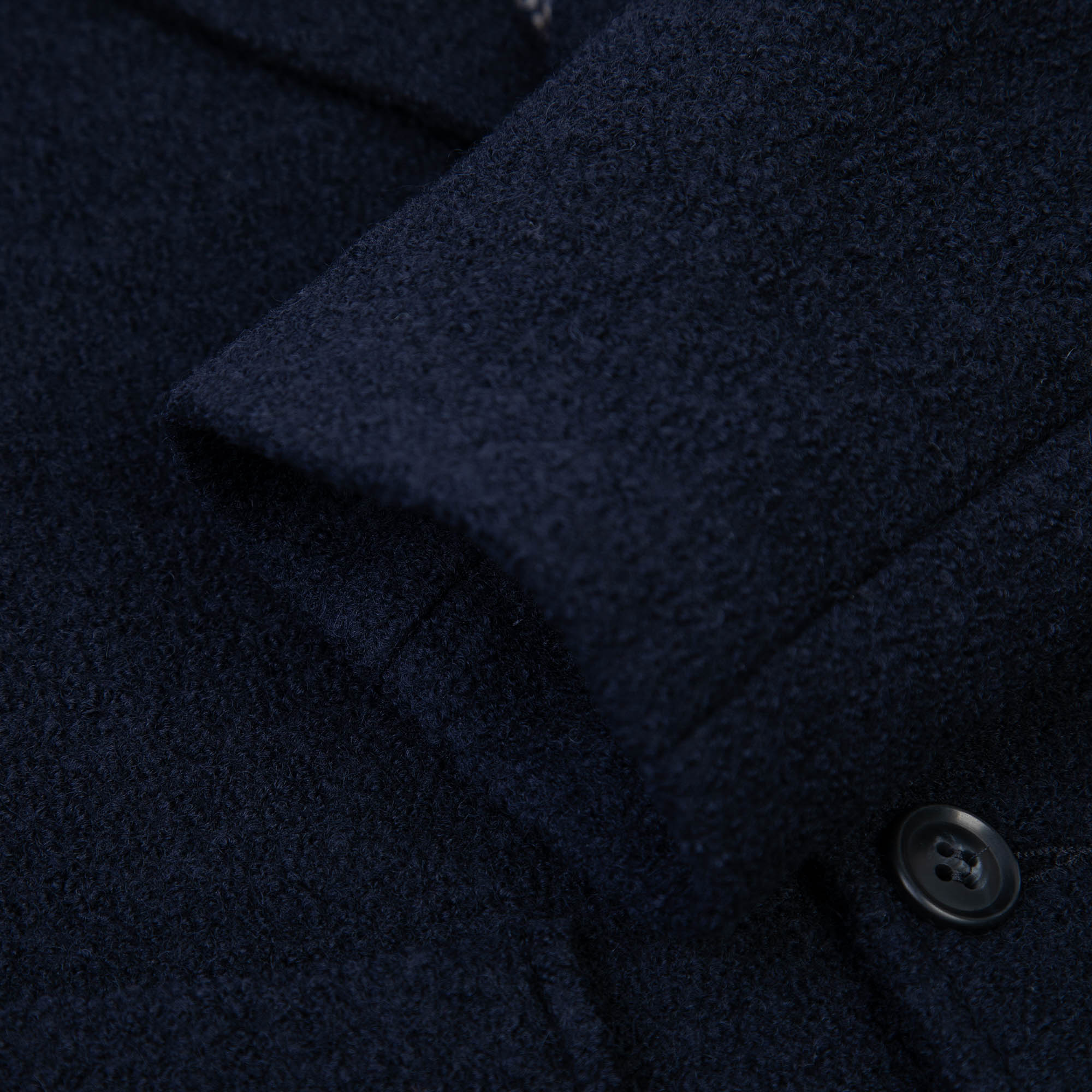 Boys Navy Wool Coat