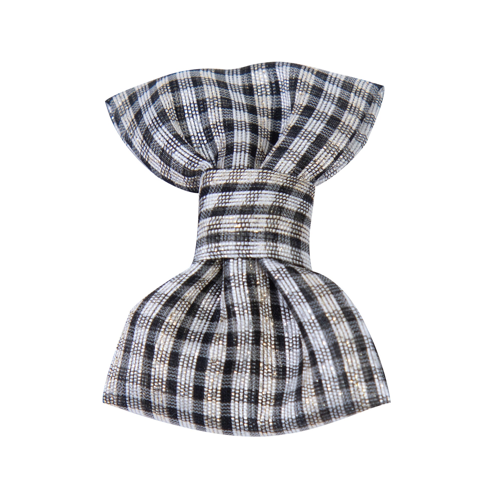 Girls Black Check Hair Clips