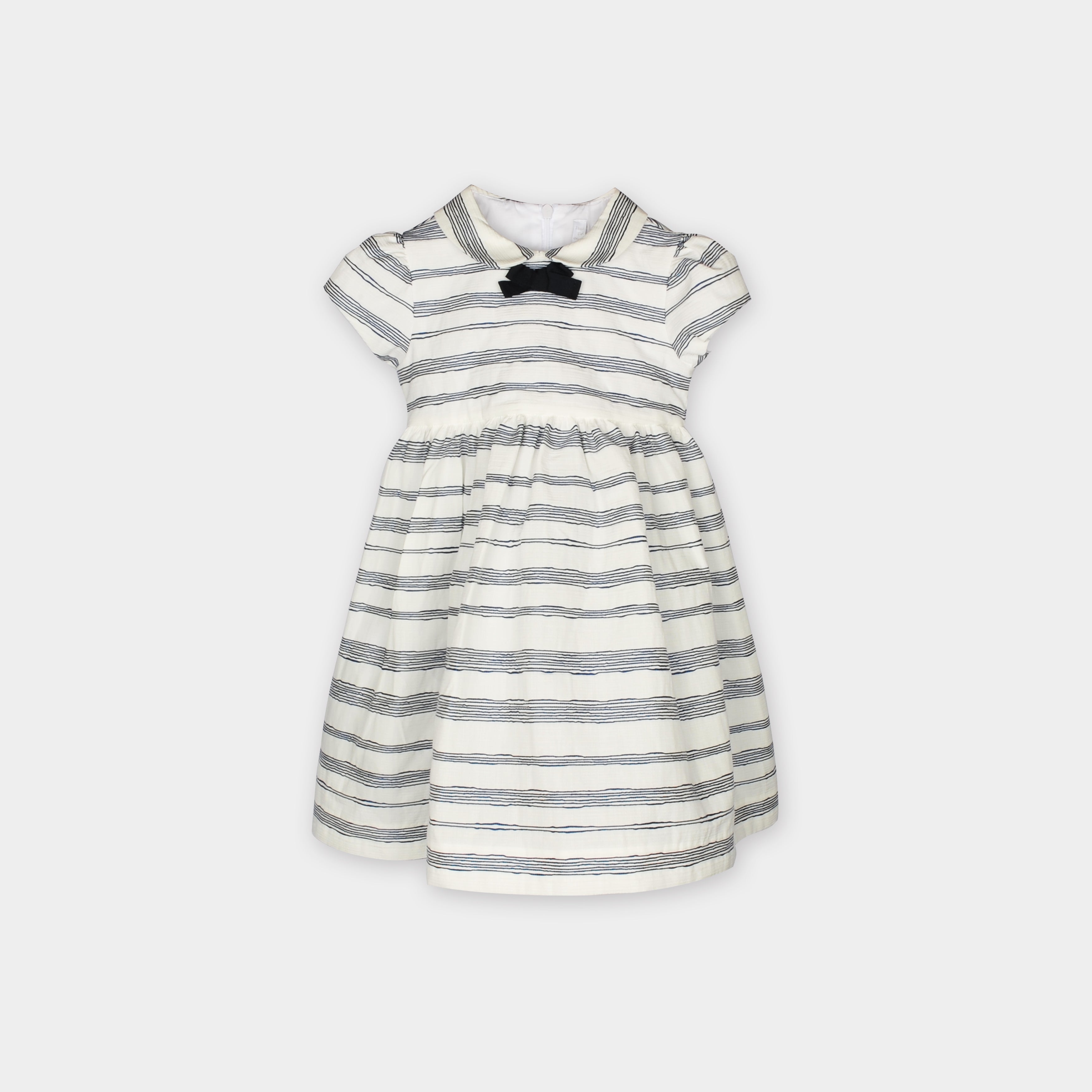 Baby Girls Denim Blue Cotton Dress