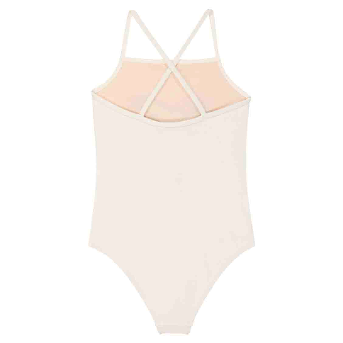 Girls White Logo Swimsuit