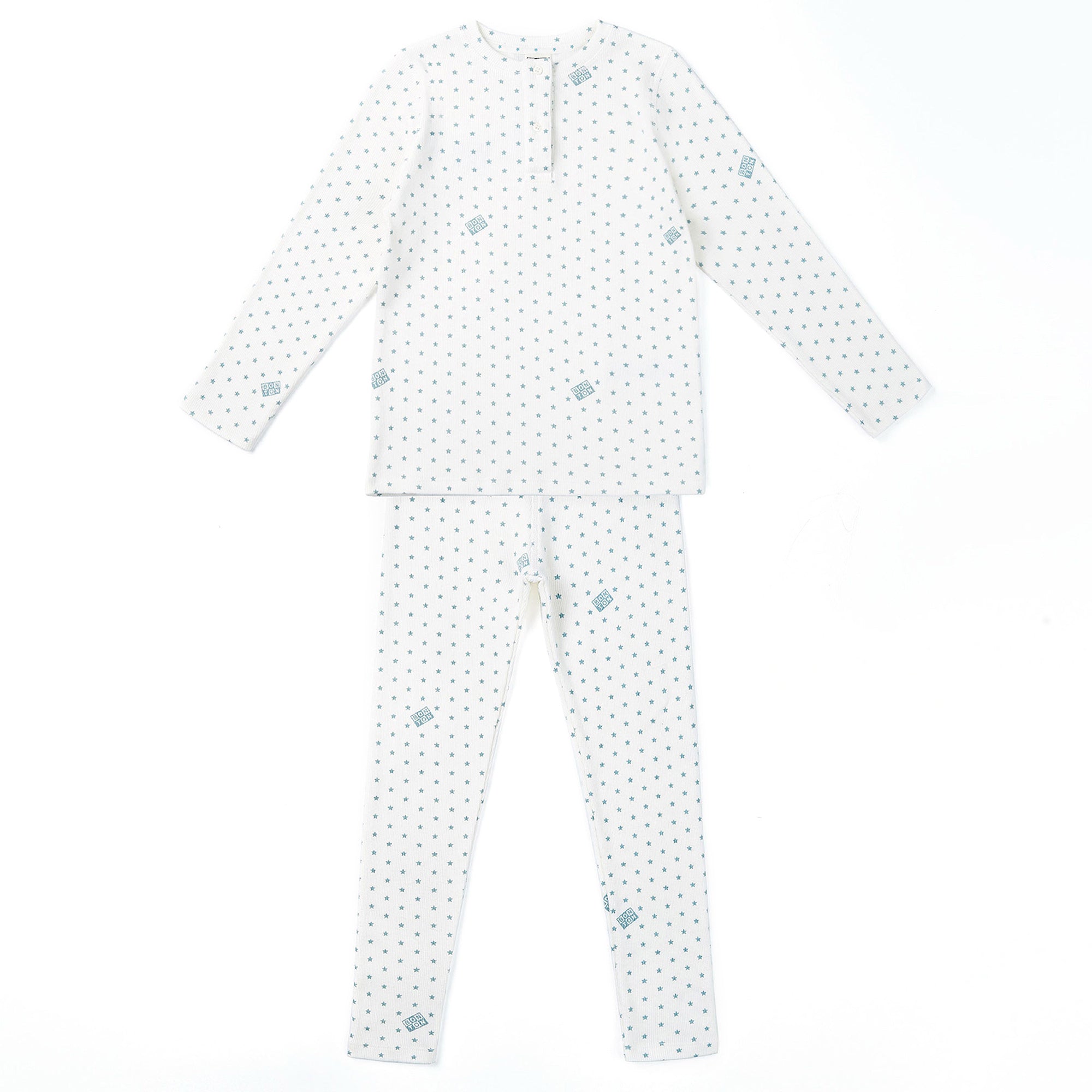 Boys White Star Cotton Nightwear Set