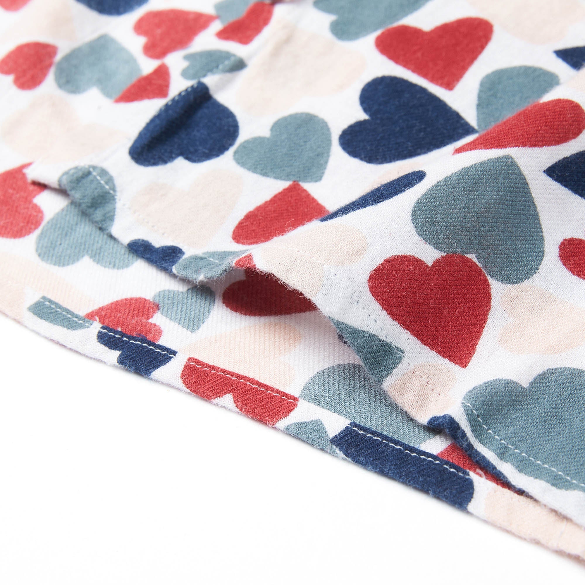 Girls Beige Heart Cotton Blouse