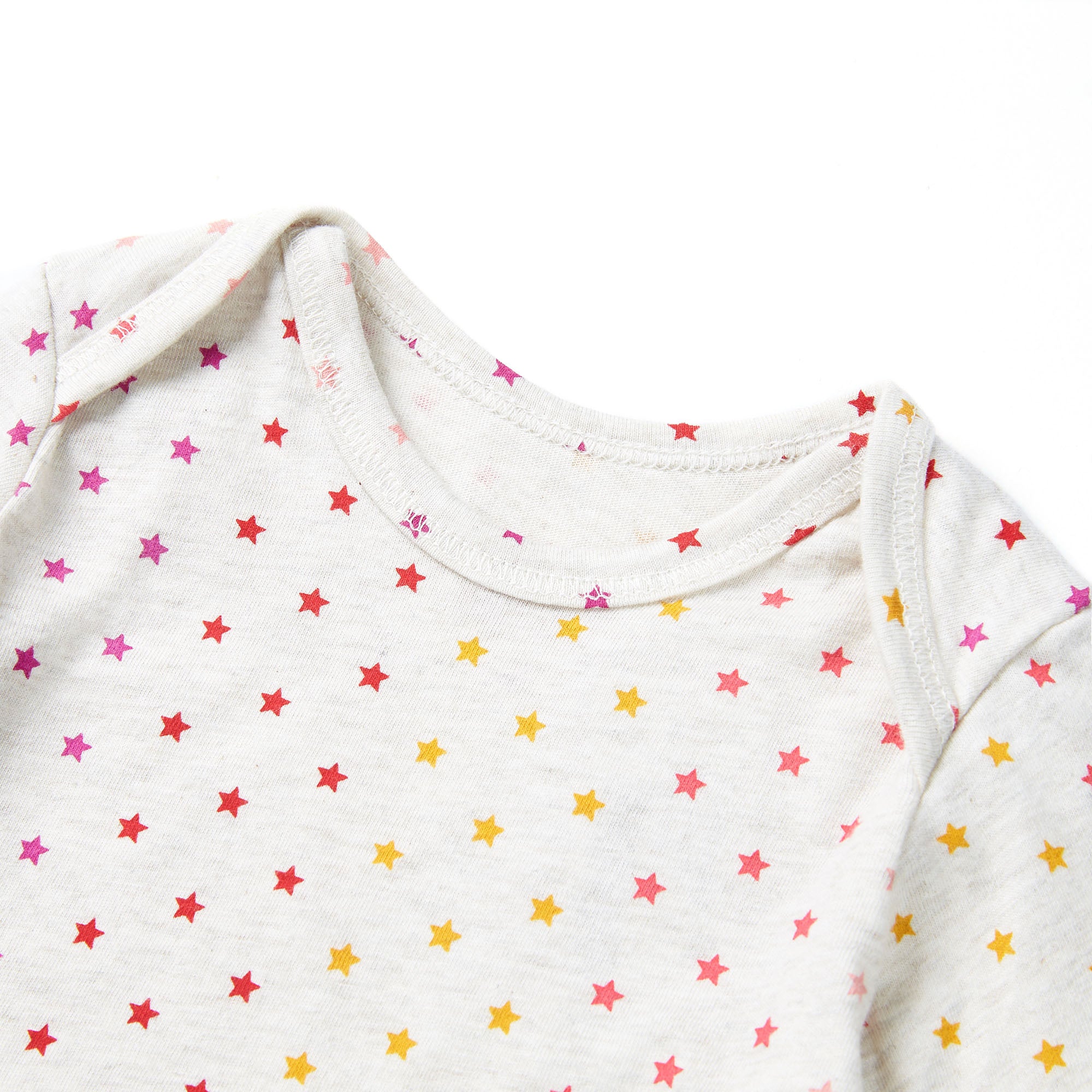 Baby Girls Beige Star Cotton Nightwear Set