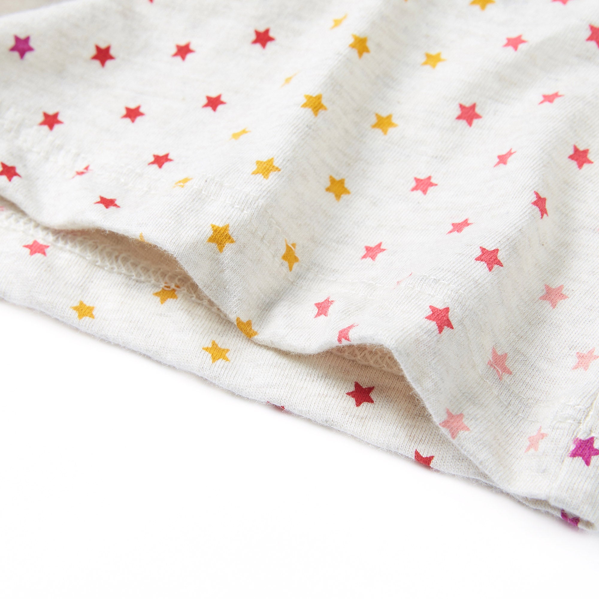 Baby Girls Beige Star Cotton Nightwear Set