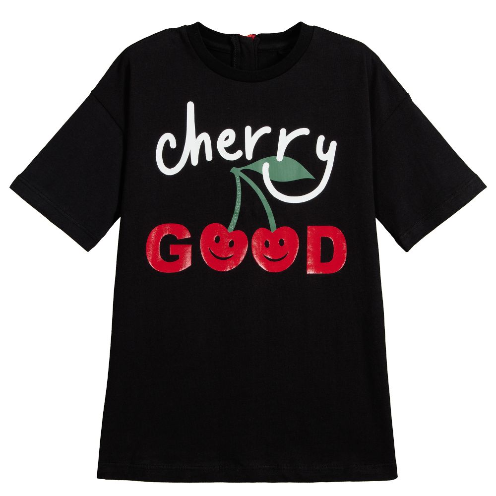 Girls Black Cherry Dress