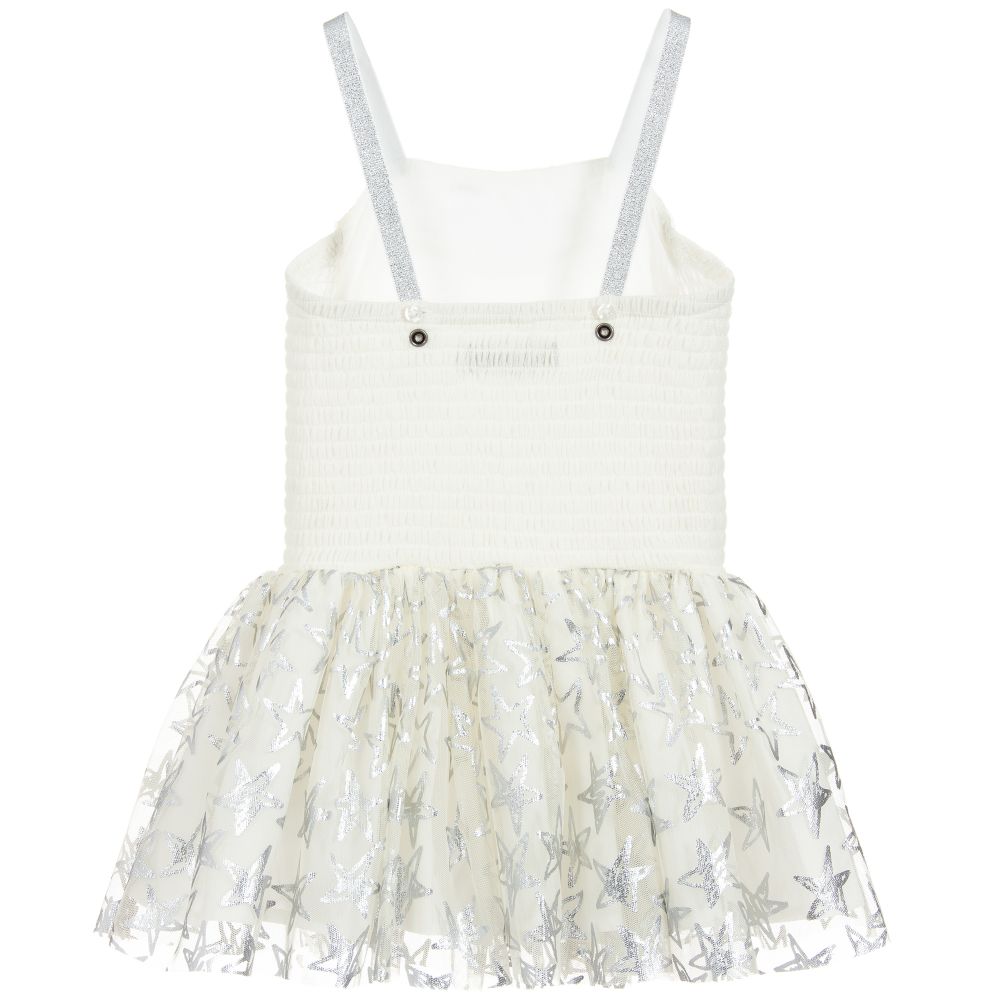 Girls Beige Star Dress