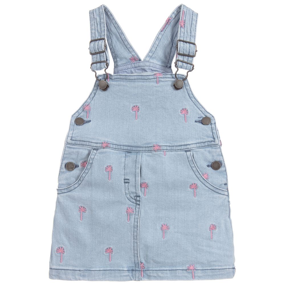 Baby Girls Blue Embroidered Dress