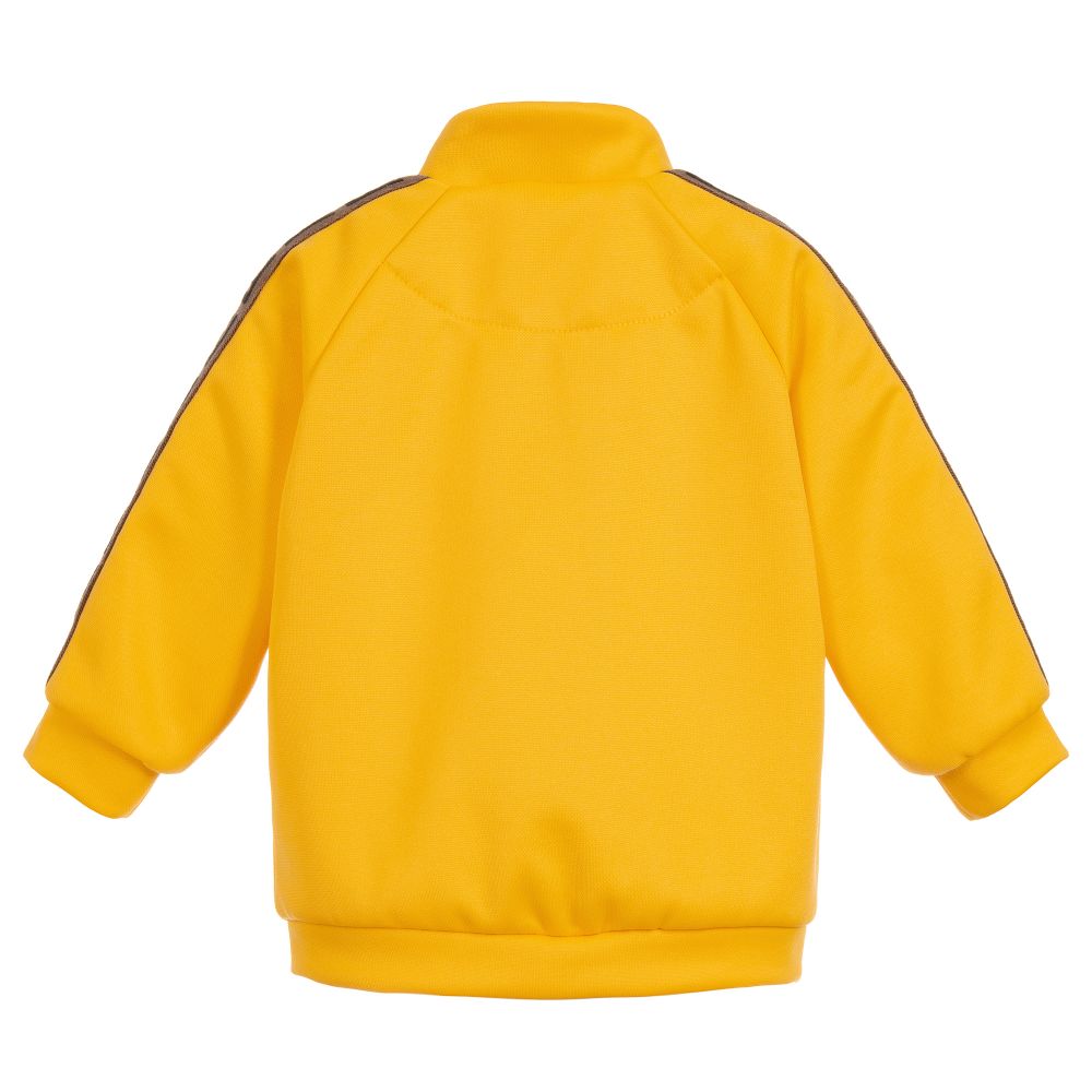 Baby Boys Yellow 'FF' Logo Coat