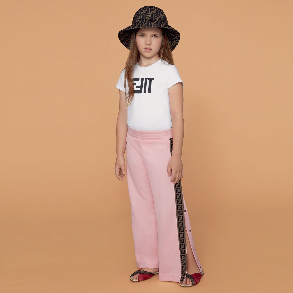 Girls White Cotton T-Shirt