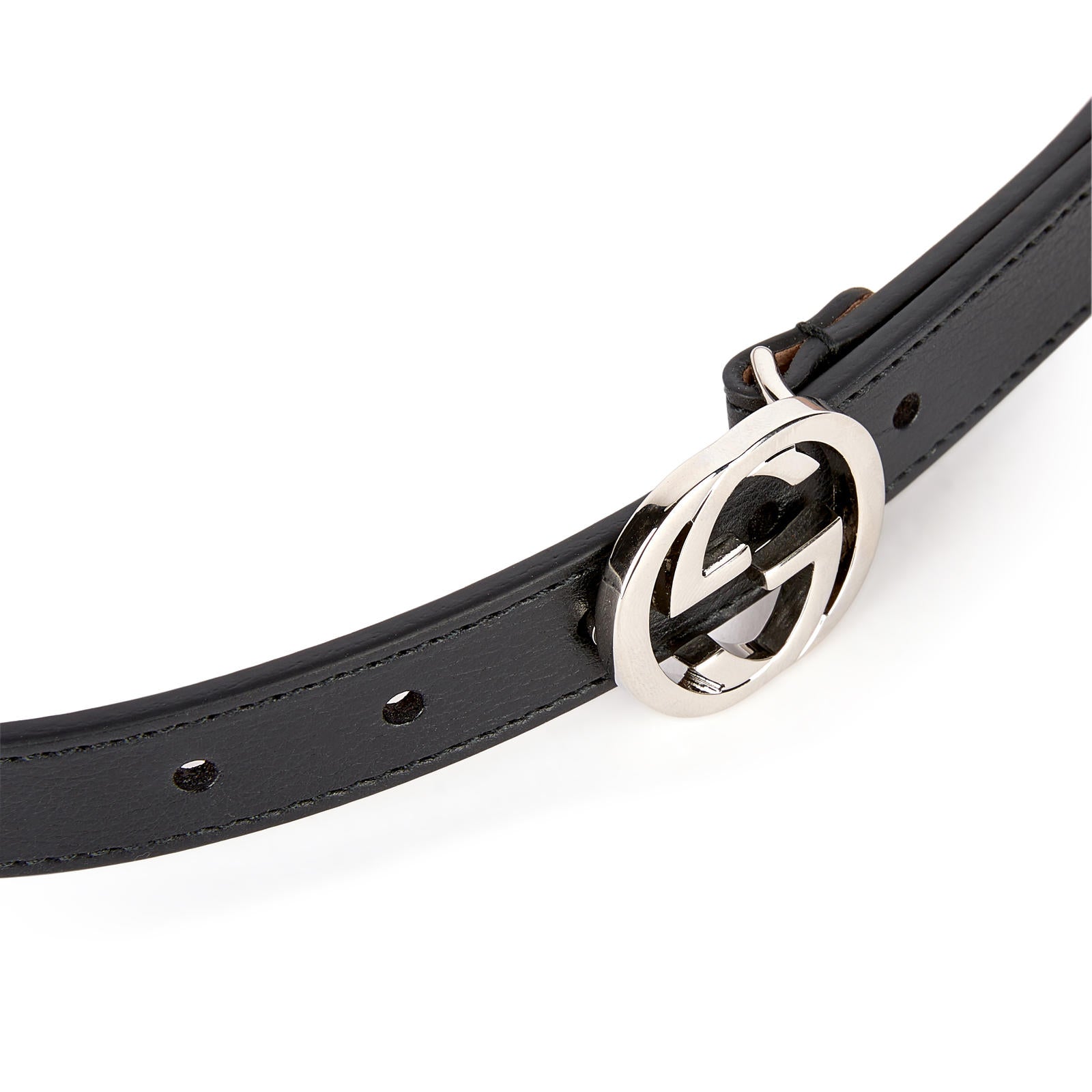 Girls Black "GG" Belt
