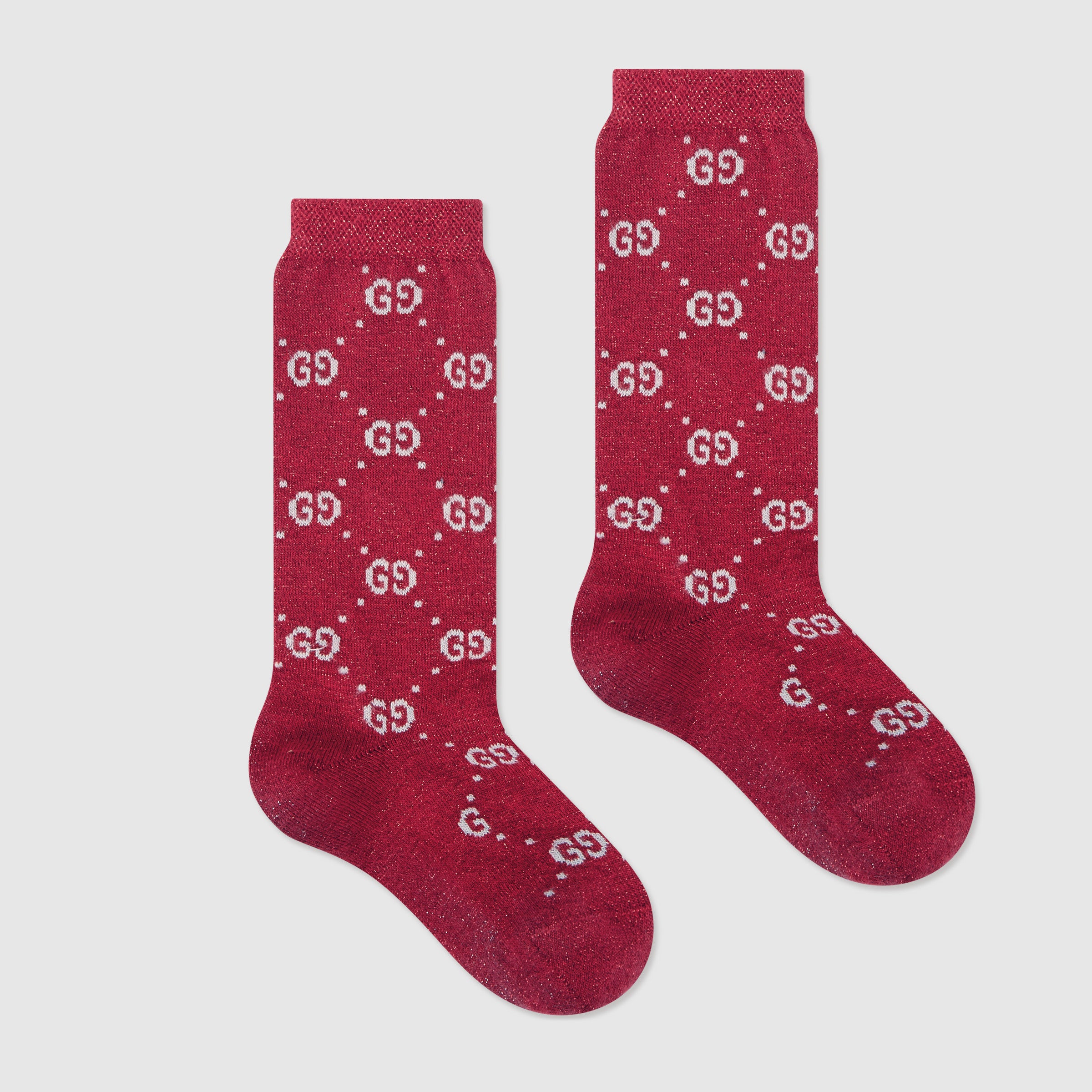 Girls Flame Red Cotton Socks