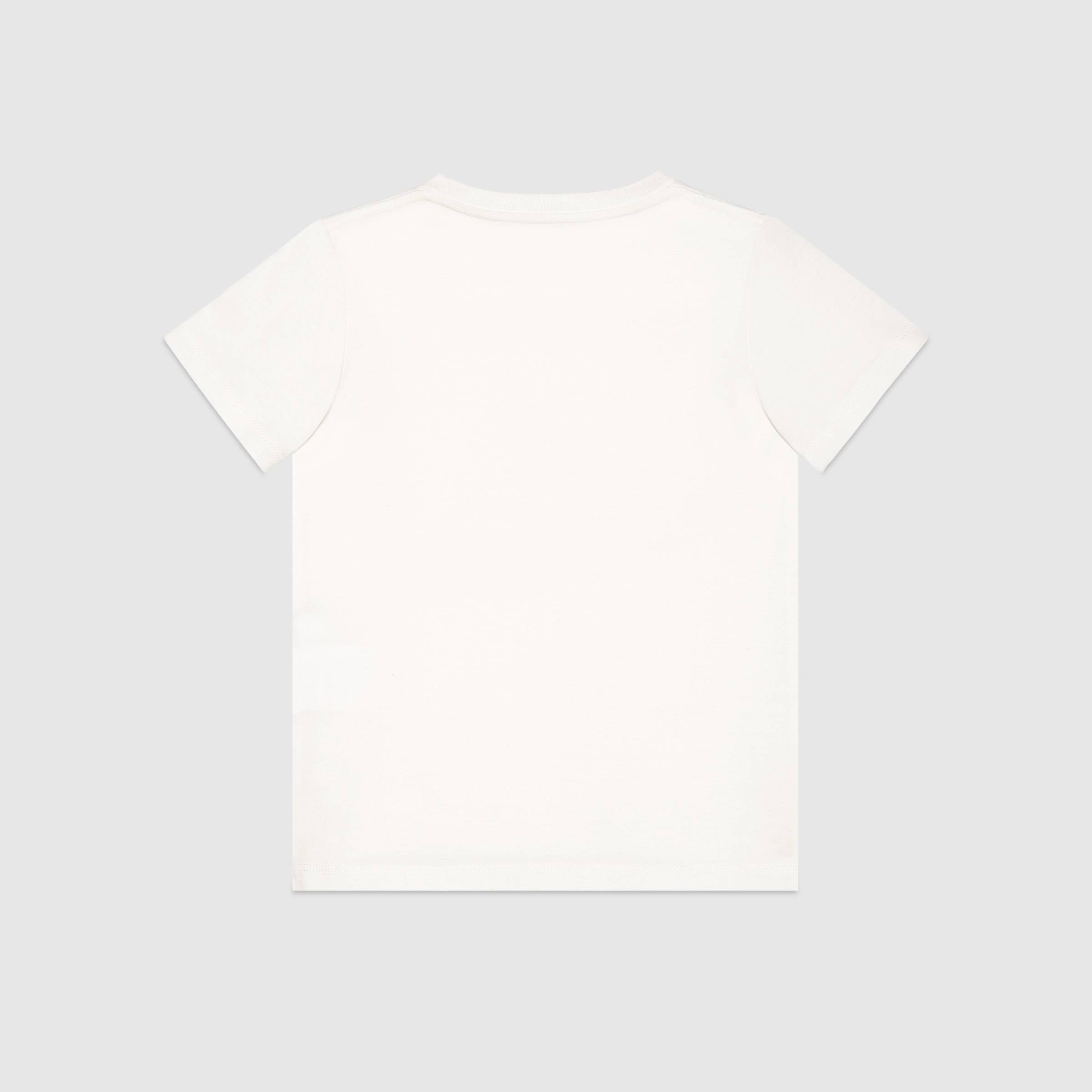 Girls White Logo Cotton T-shirt
