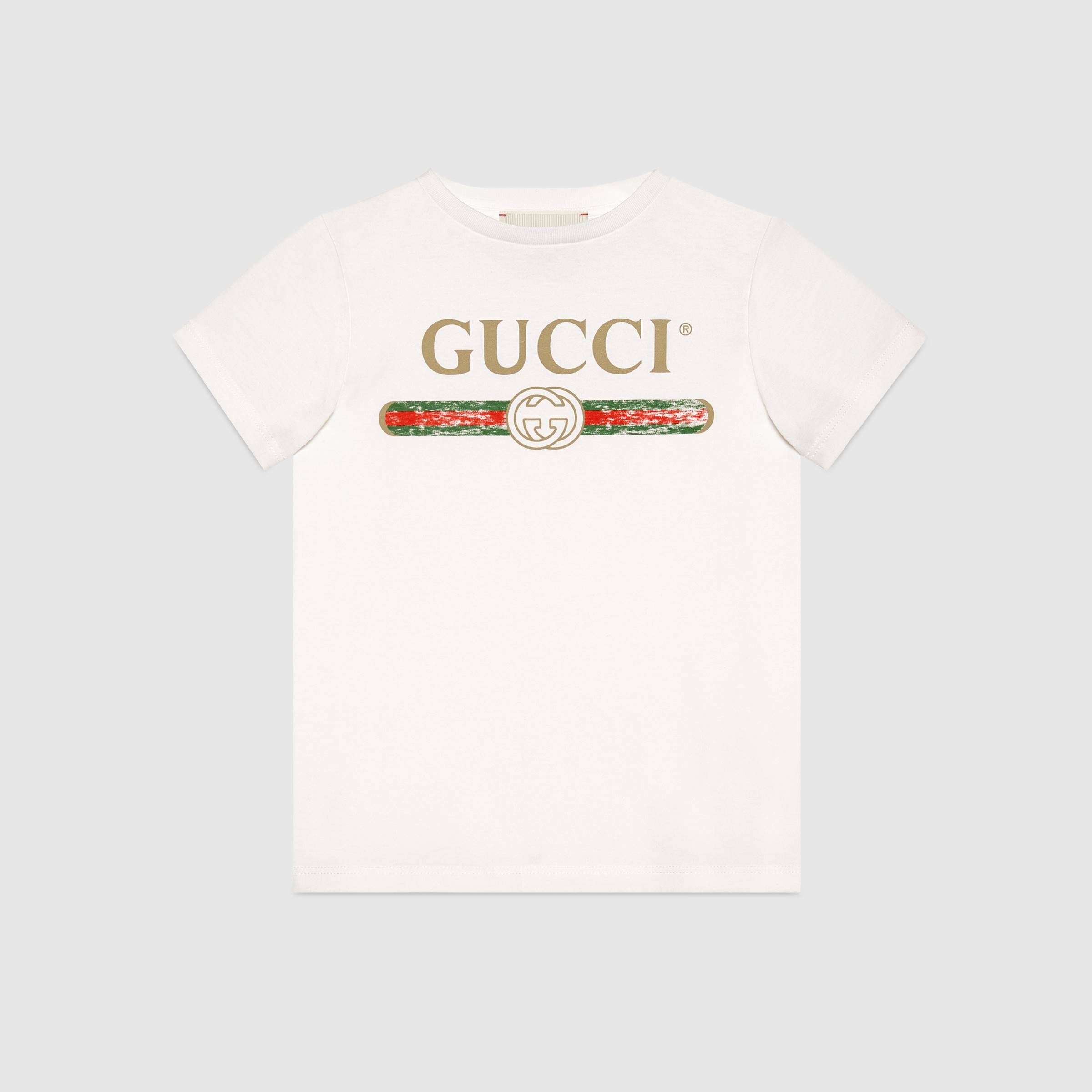 Girls White Logo Cotton T-shirt