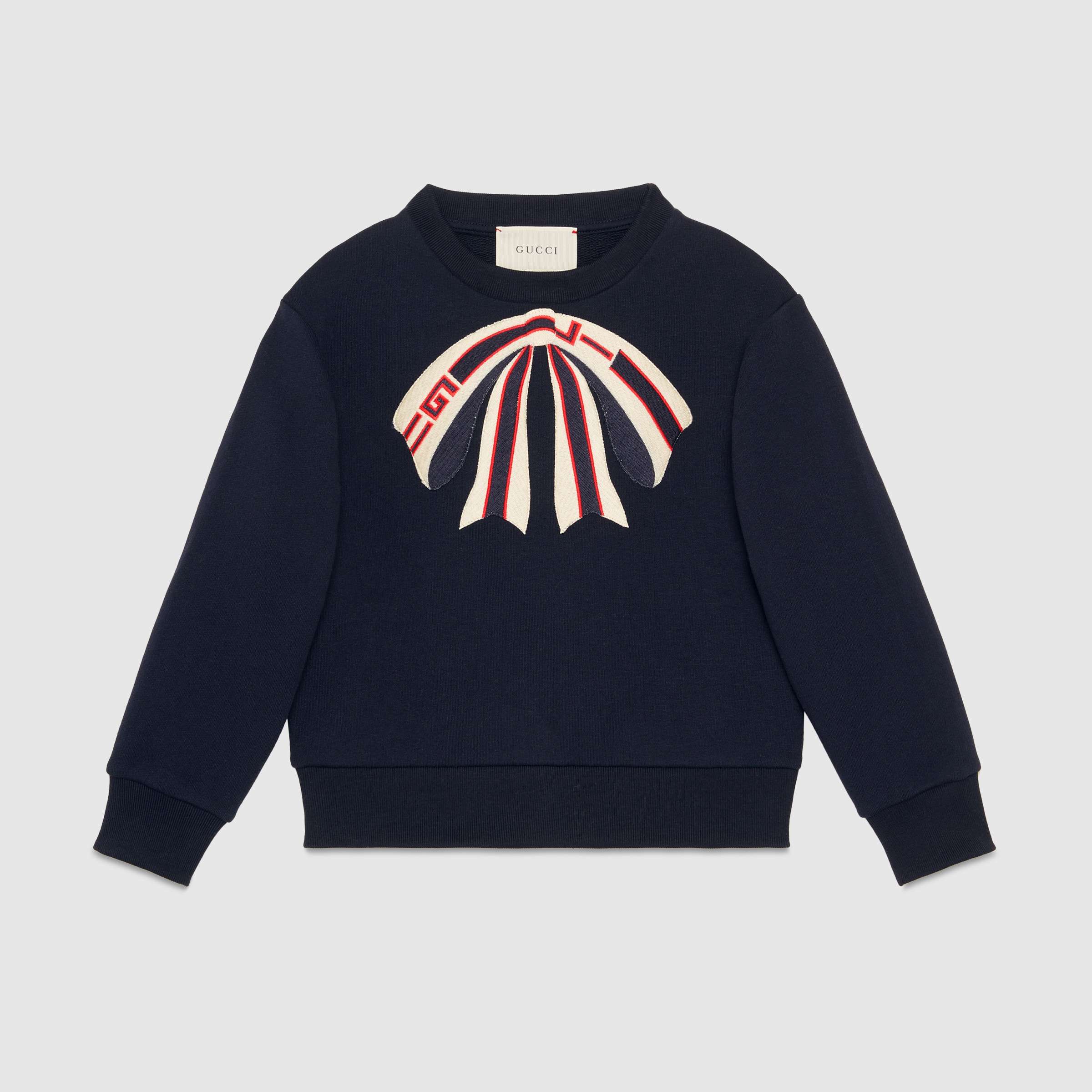 Boys Dark Blue Cotton Sweatshirt