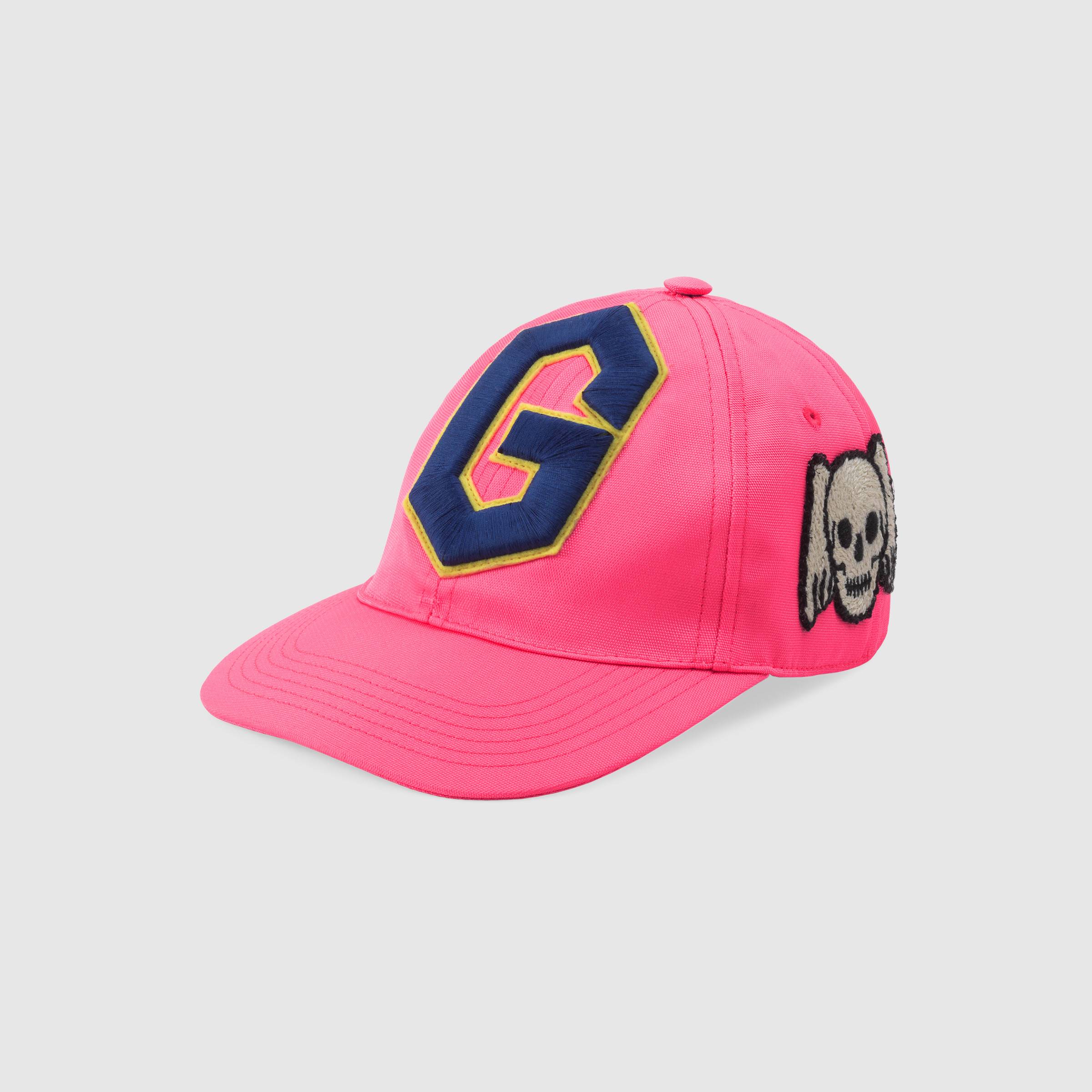 Girls Fuxia Embroidered Hat