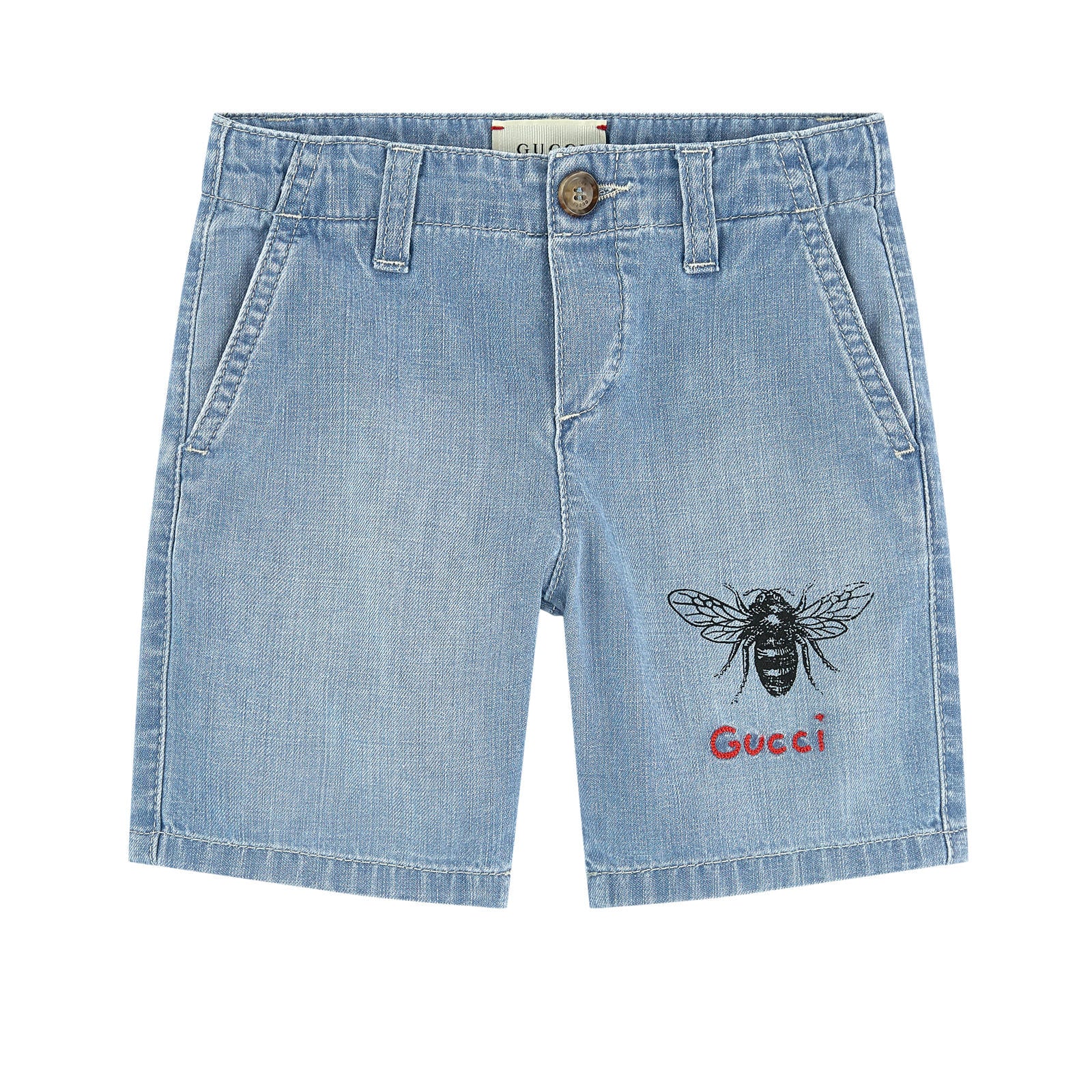 Boys Light Blue Cotton Shorts