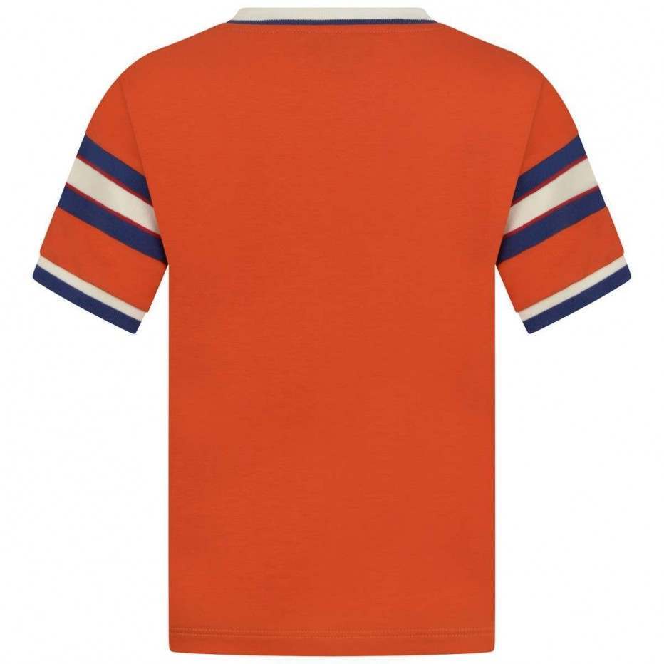 Boys Orange Cotton T-shirt