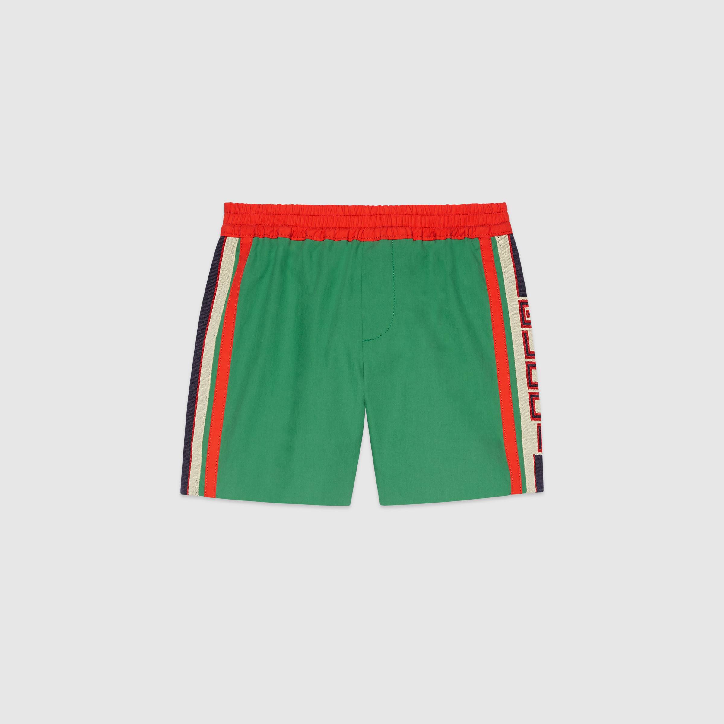 Boys Green Cotton Shorts