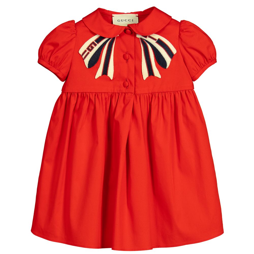 Baby Girls Red Bowknot Dress