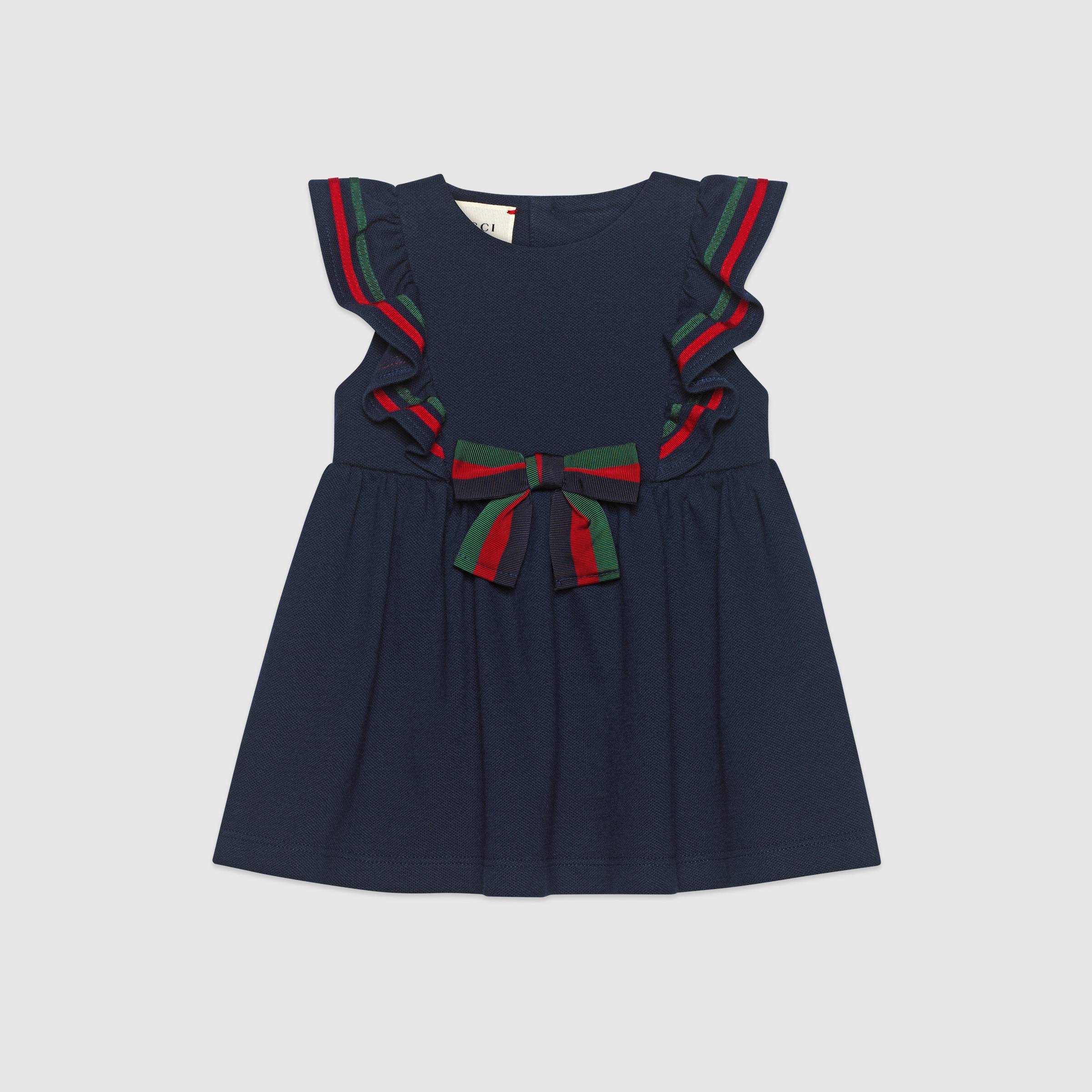 Baby Girls Dark Blue Lace Dress