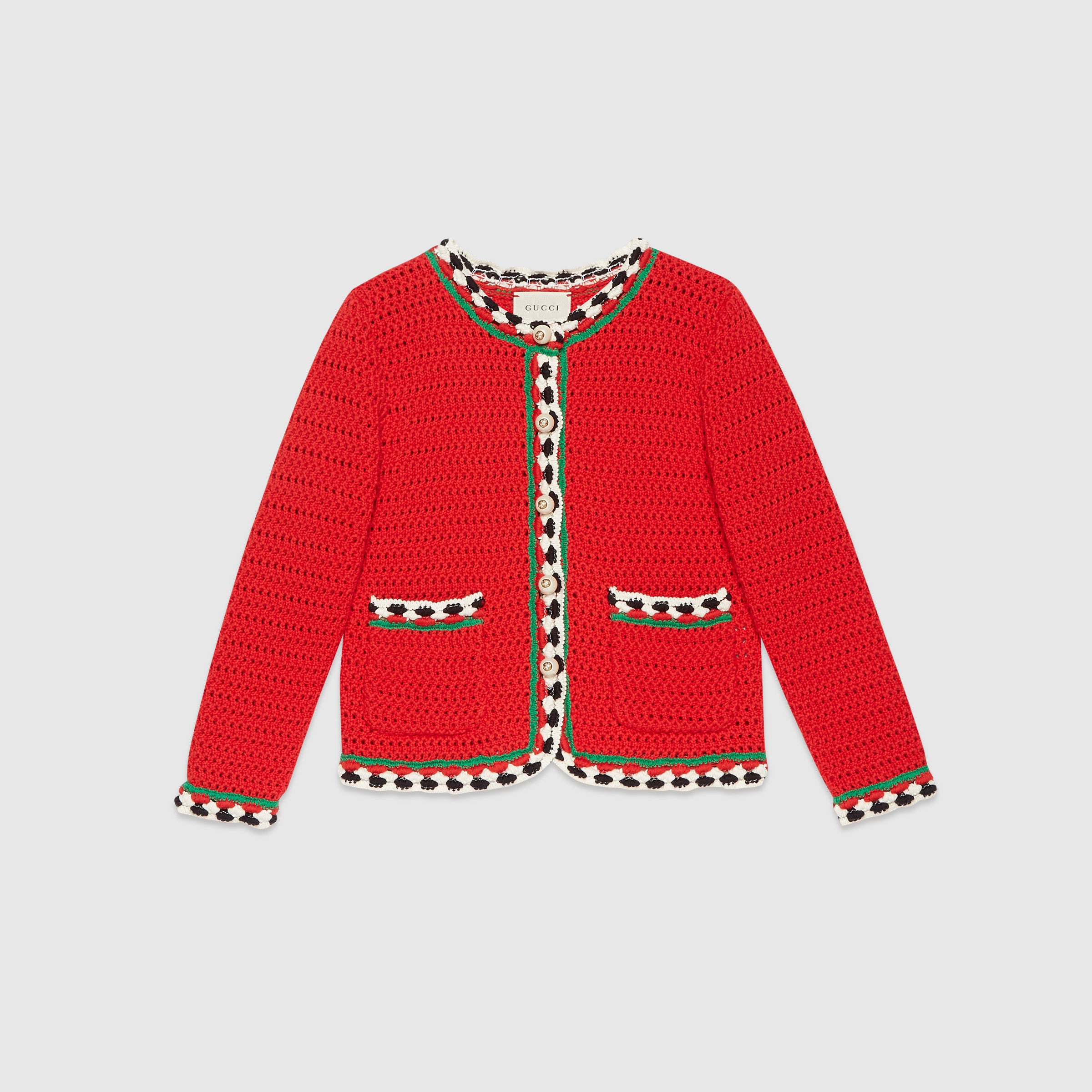 Girls Red Lace Cardigan