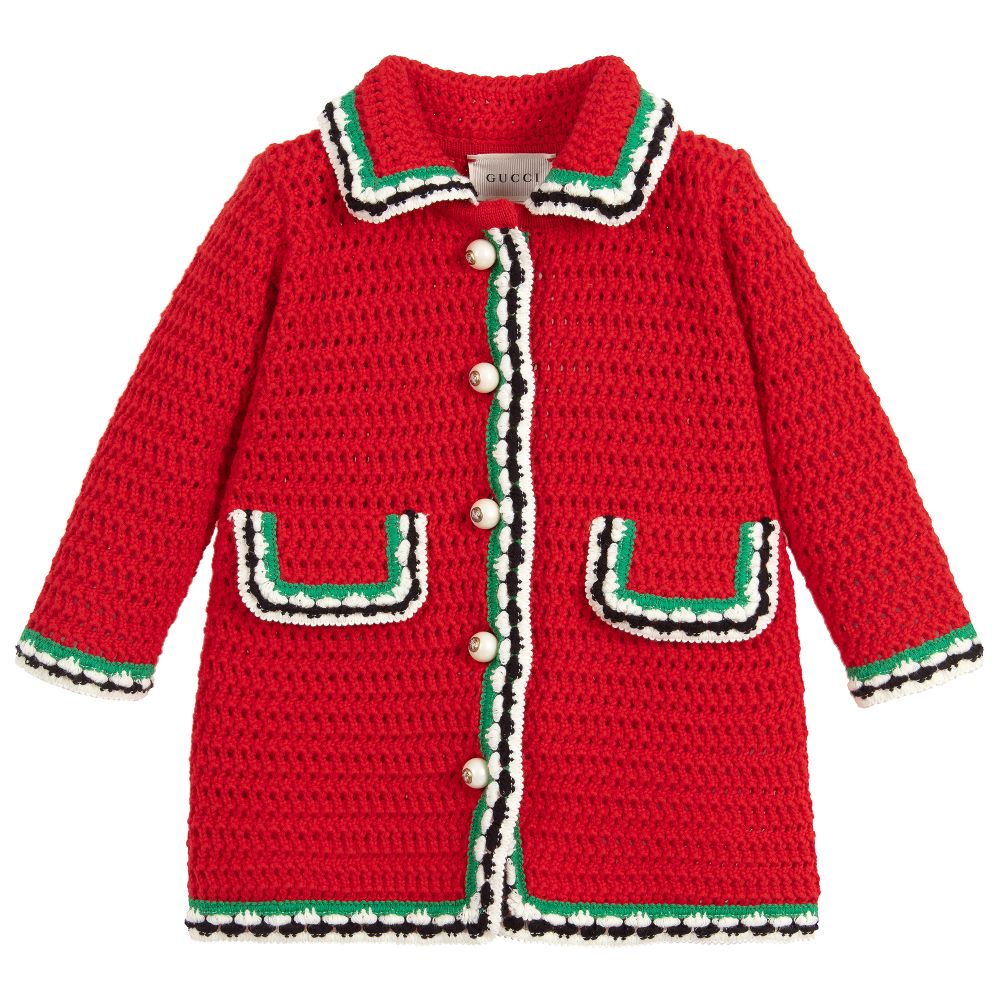 Baby Girls Red Cotton Coat