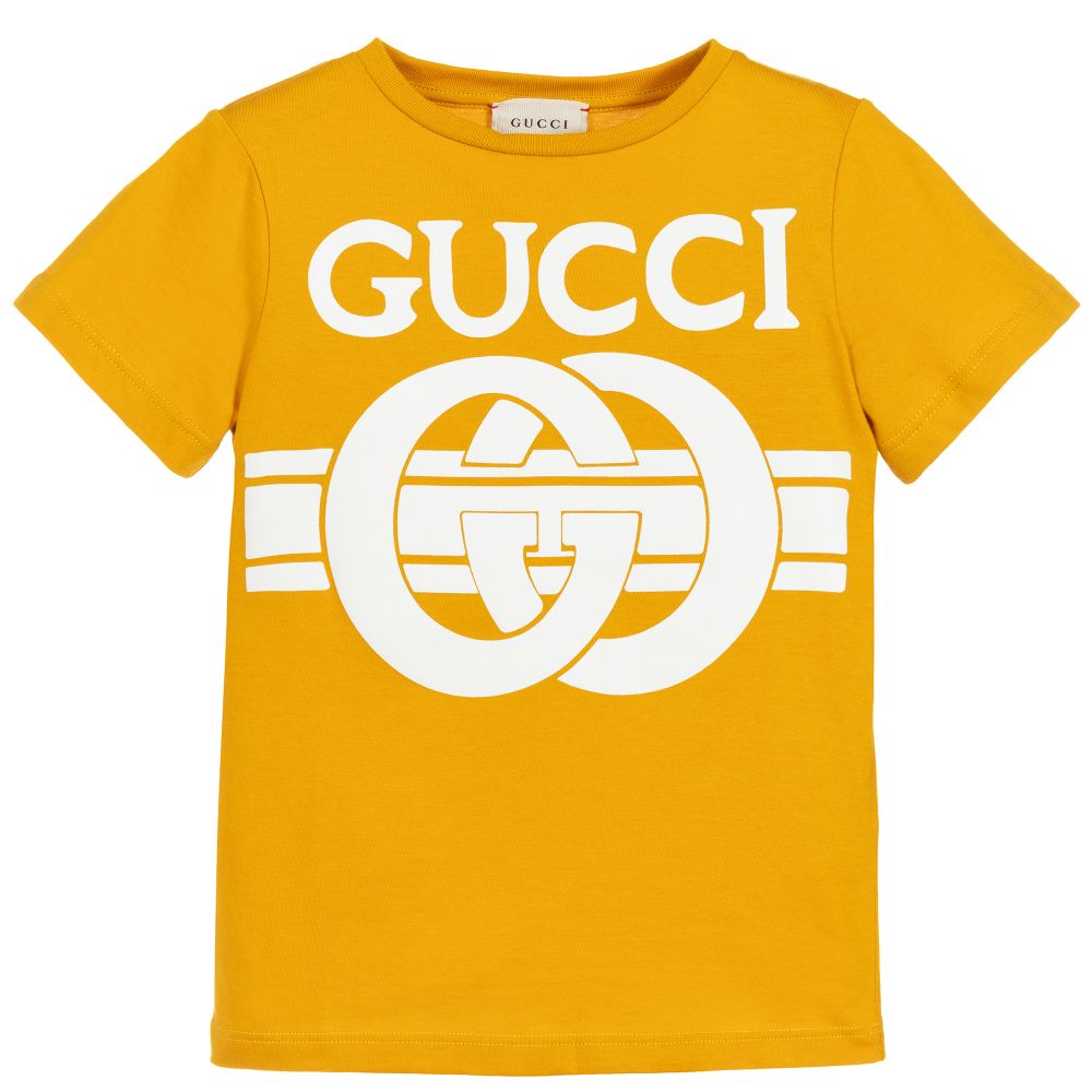 Boys & Girls Yellow Cotton T-shirt