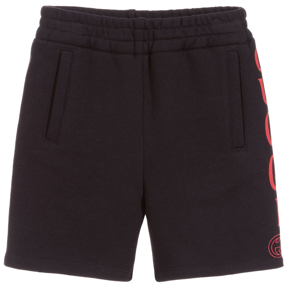 Boys Blue & Red Cotton Shorts