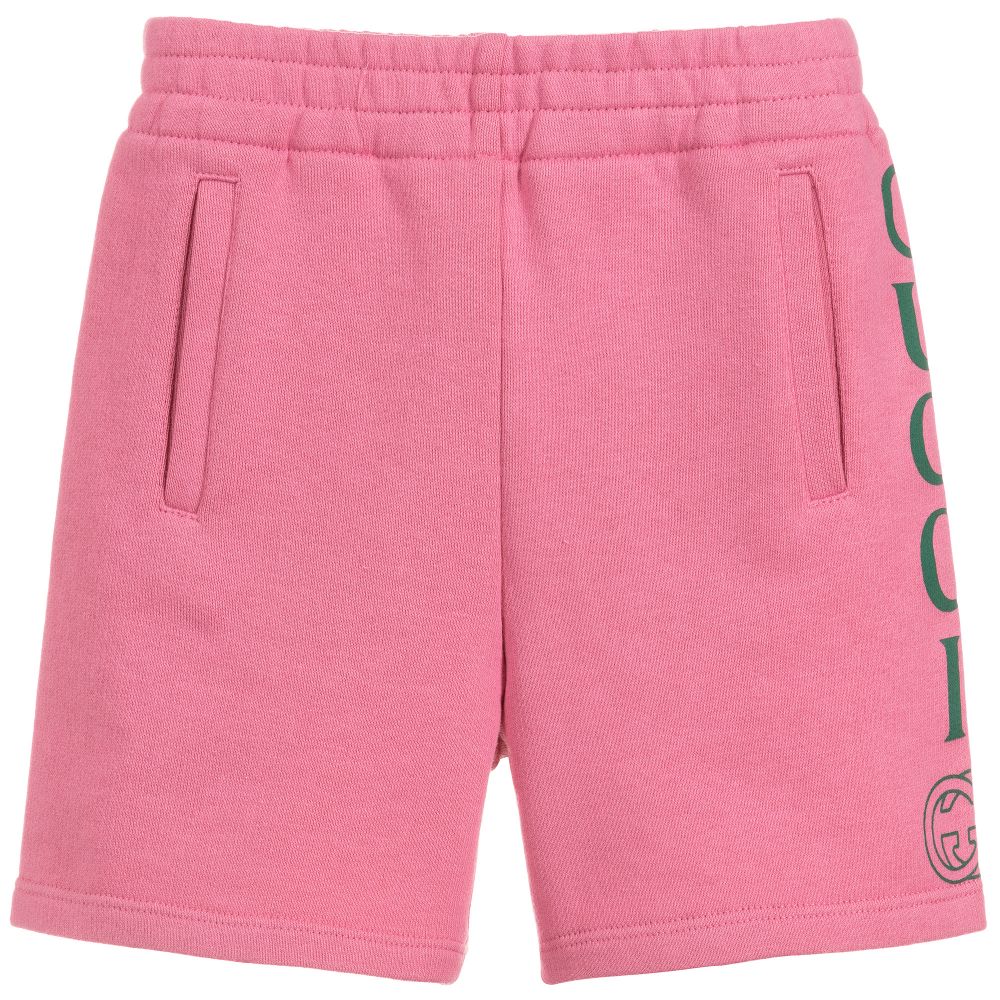 Girls Pink Jersey Cotton Shorts