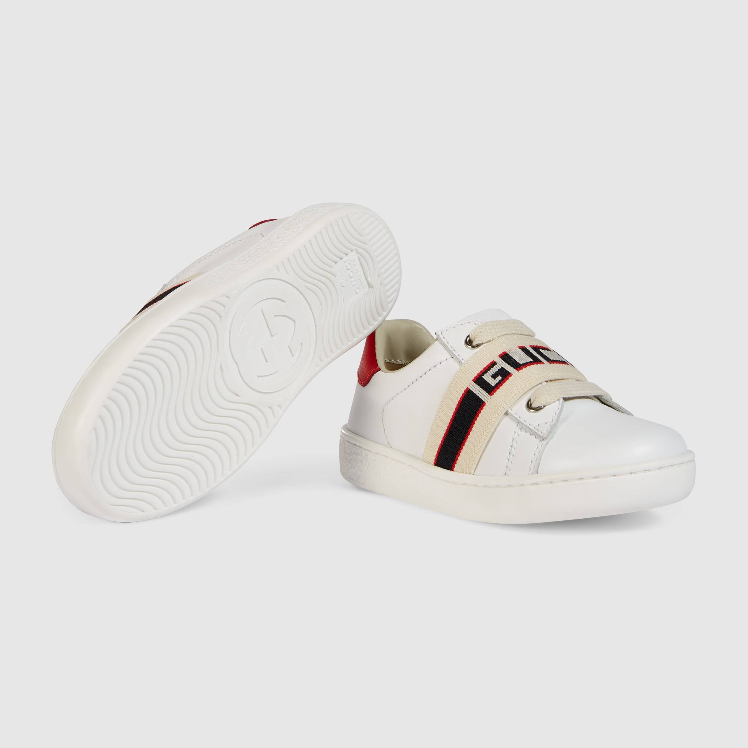 Baby White Logo Leather Shoes