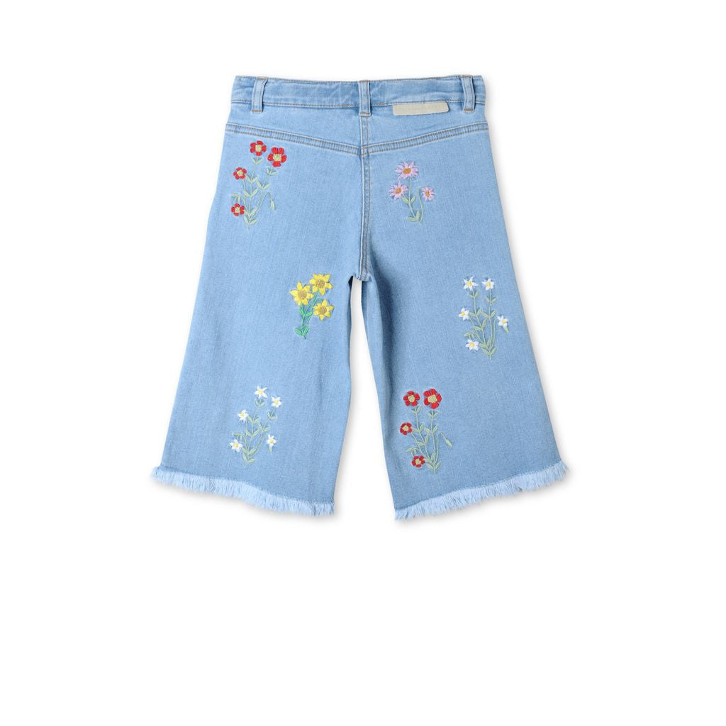 Girls Light Blue Floral Embroidered Edith Jean - CÉMAROSE | Children's Fashion Store - 3