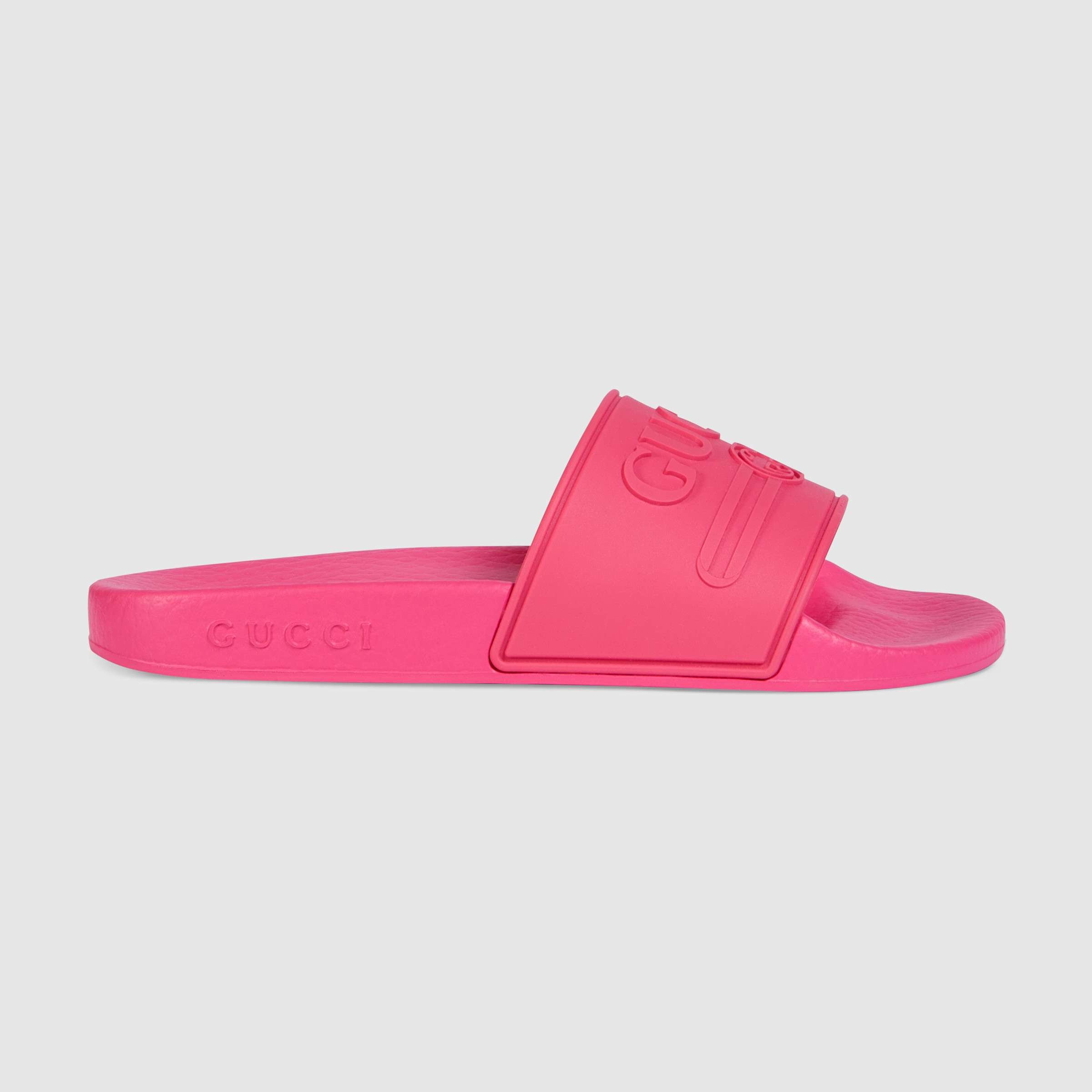 Girls Fuxia Logo Sandals
