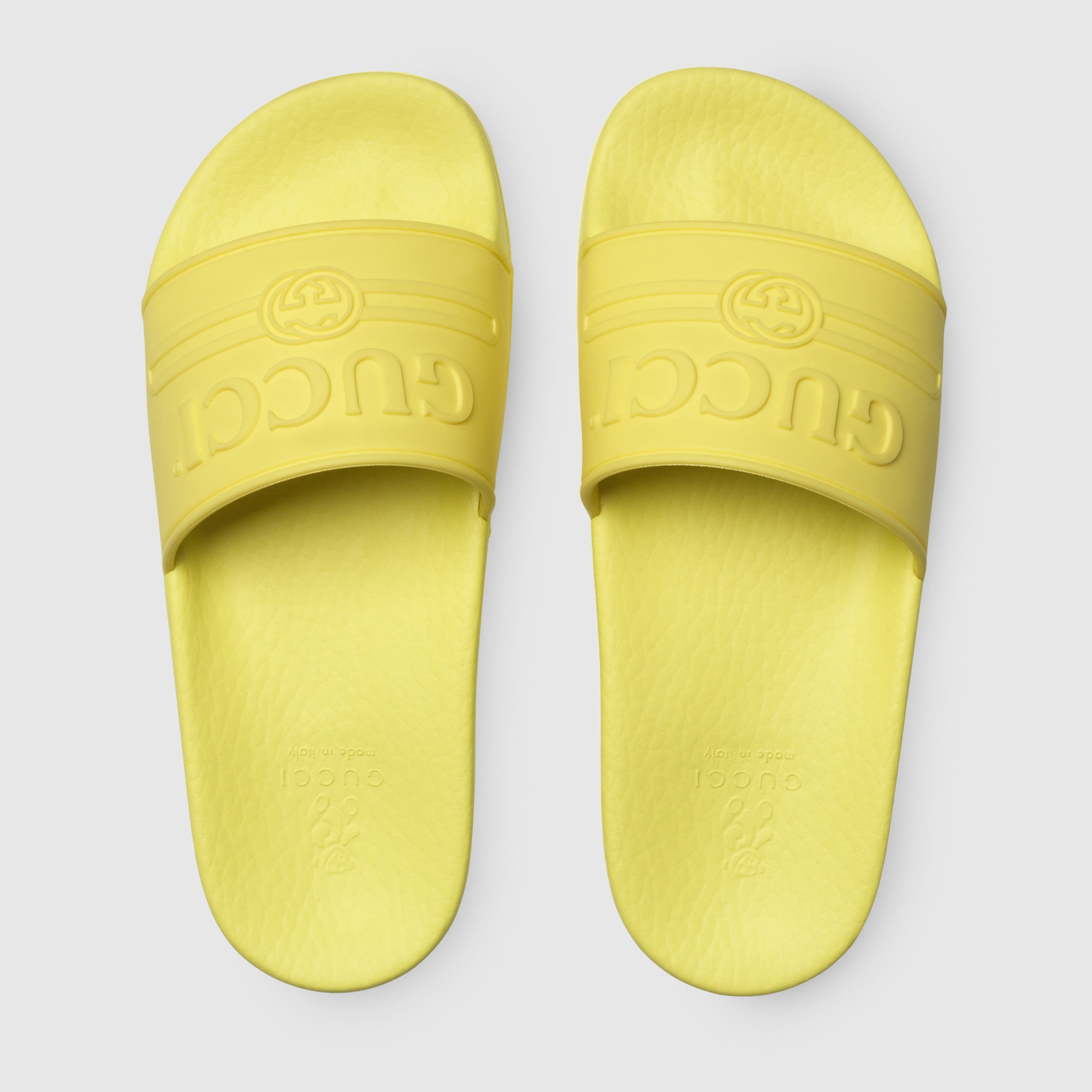 Girls Yellow Logo Sandals
